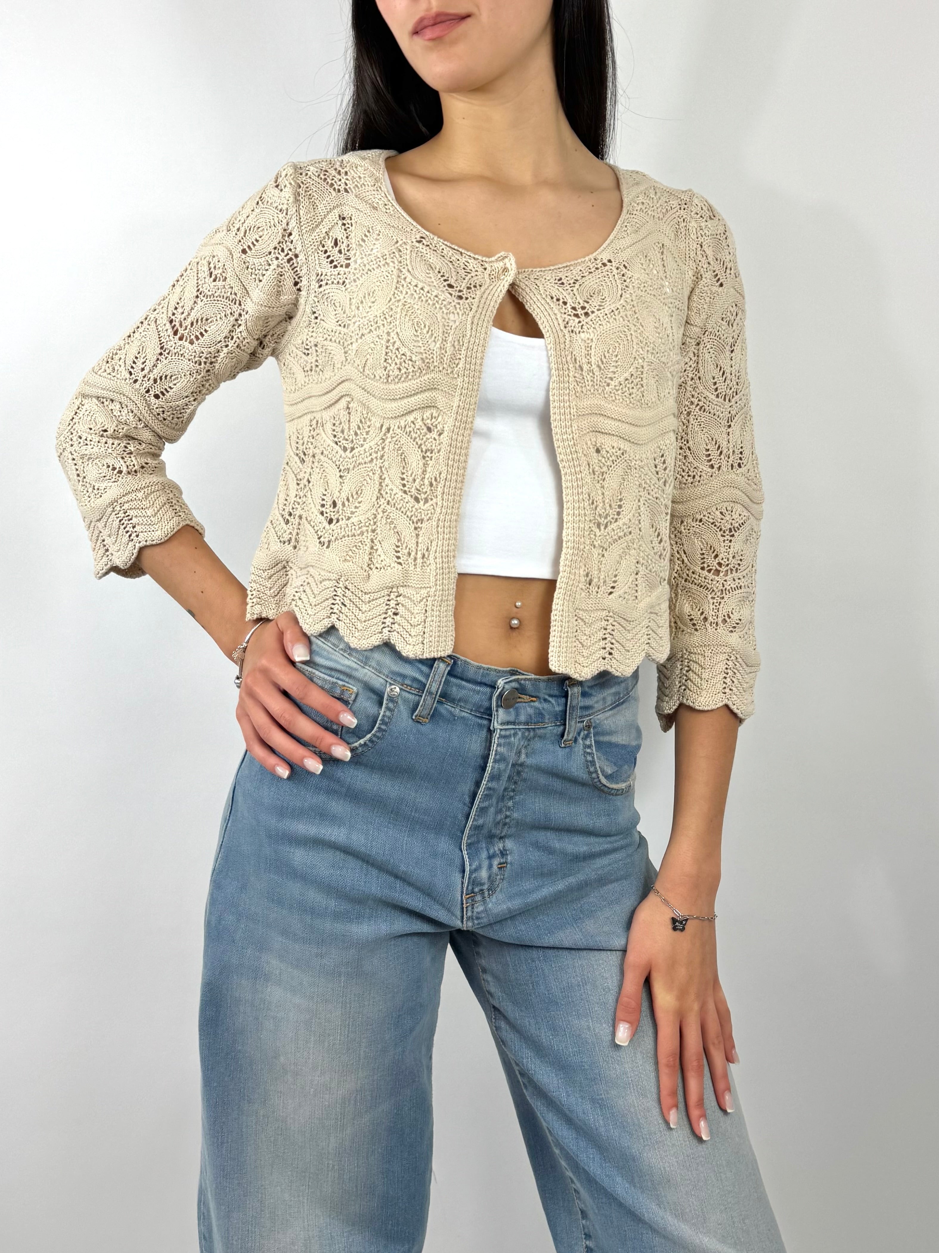 SUSYMIX CARDIGAN ECRU