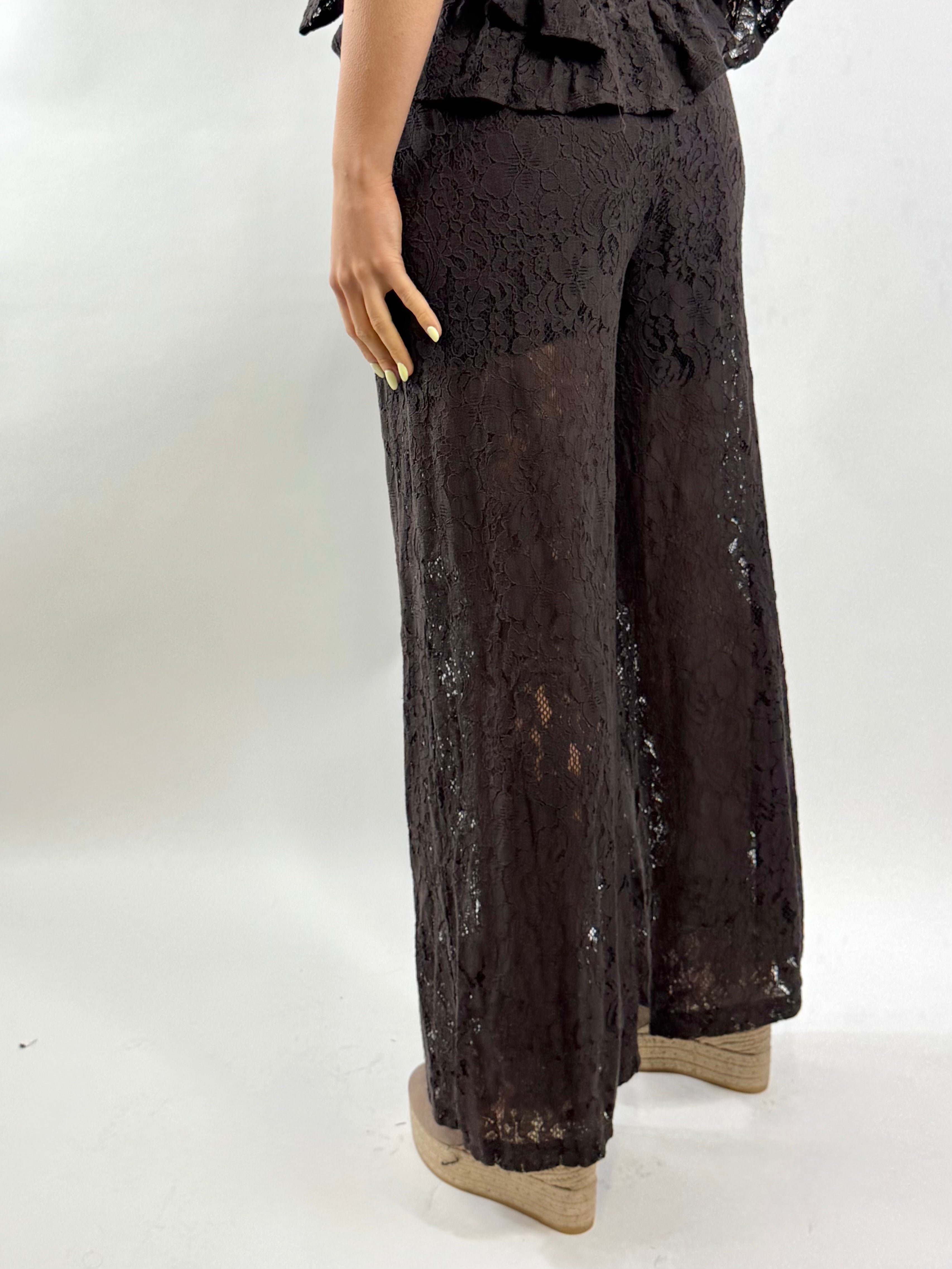 SUSY MIX PANTALONE PIZZO MORO