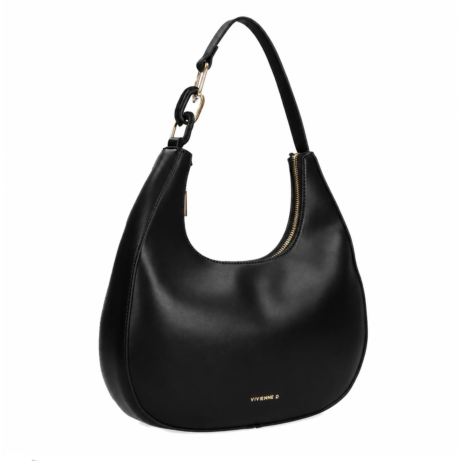 VIVIENNE D HOBO BAG GAIA RING NERO