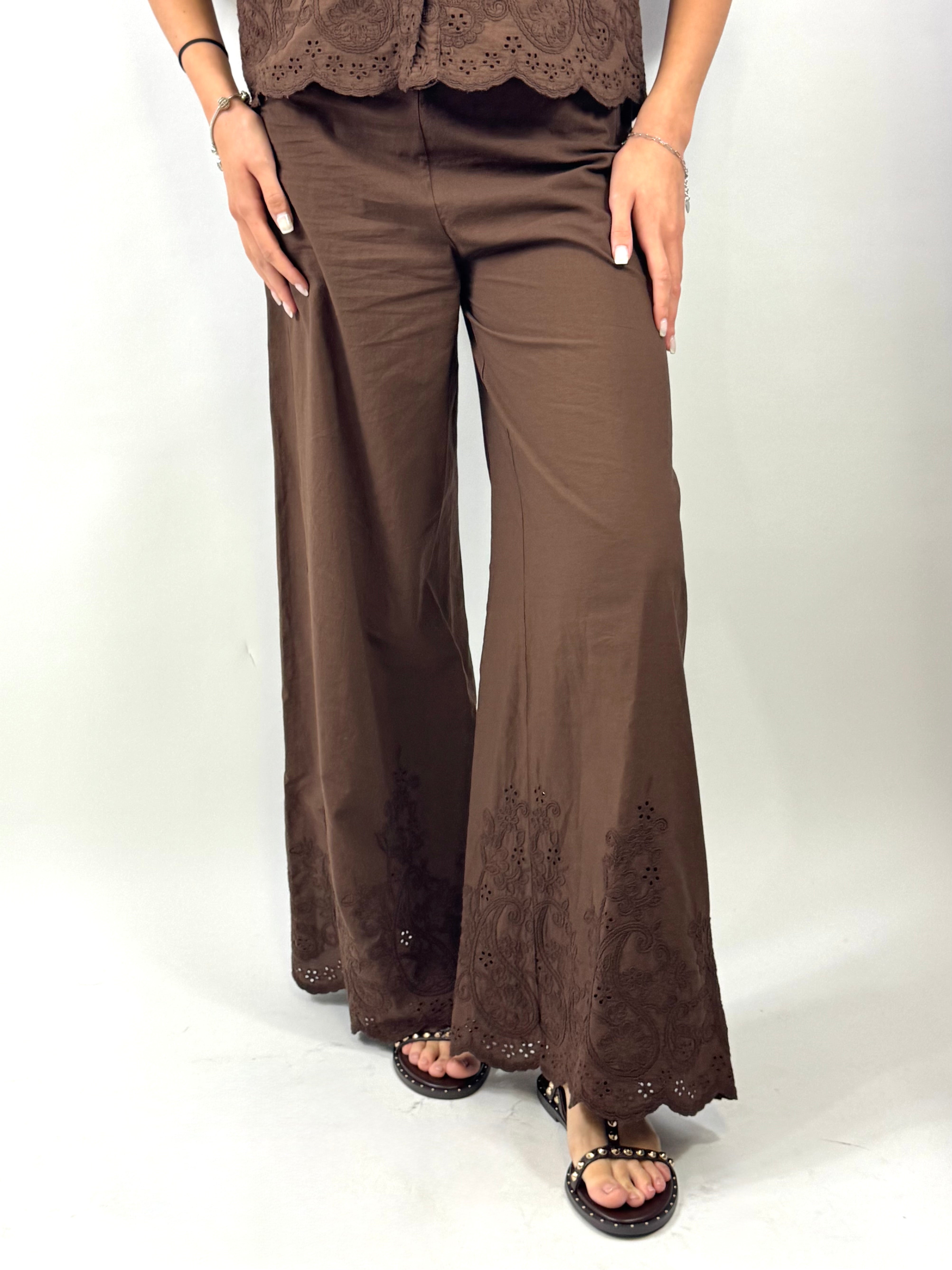 SUSY MIX PANTALONE CIOCCOLATO