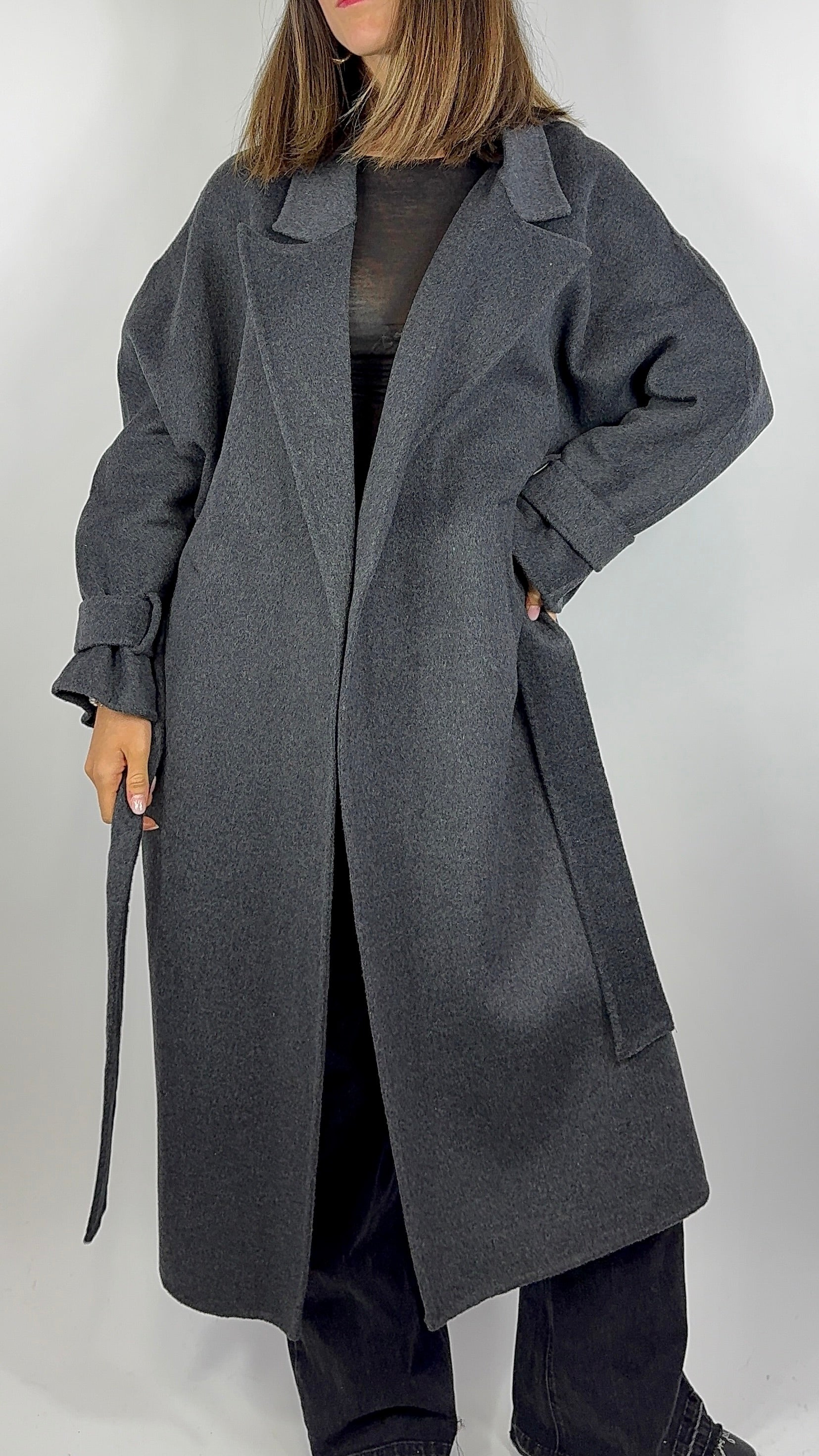 TWO-WAY CAPPOTTO VESTAGLIA ASFALTO