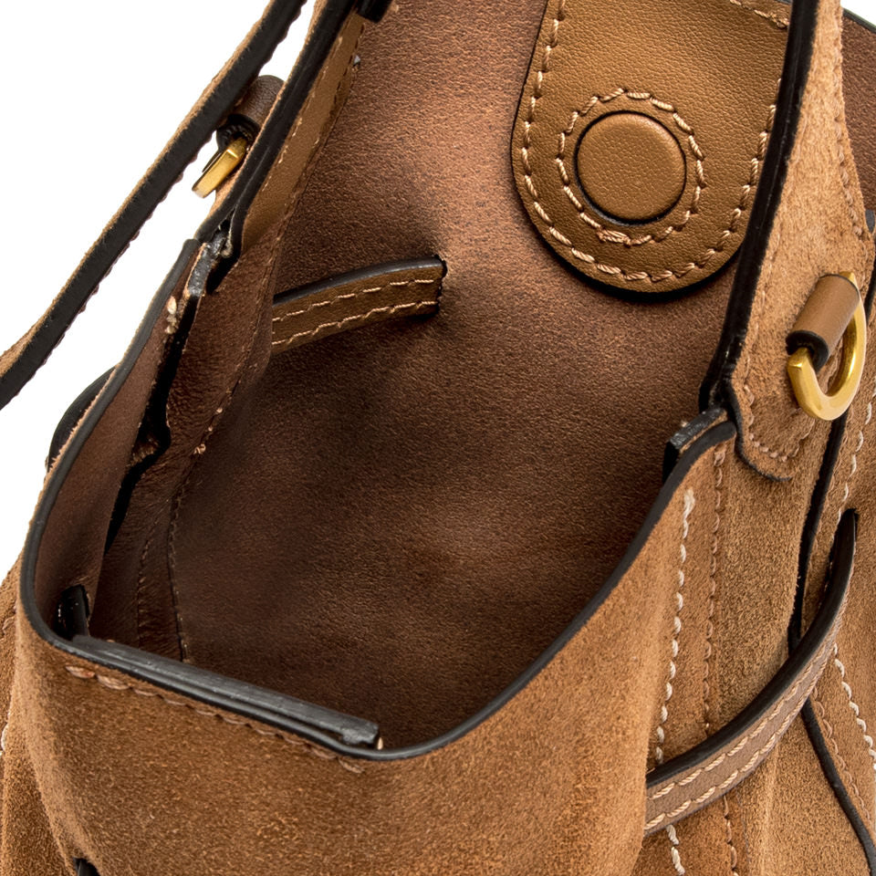 GIANNI CHIARINI BORSA SUEDE SIENNA CAMEL