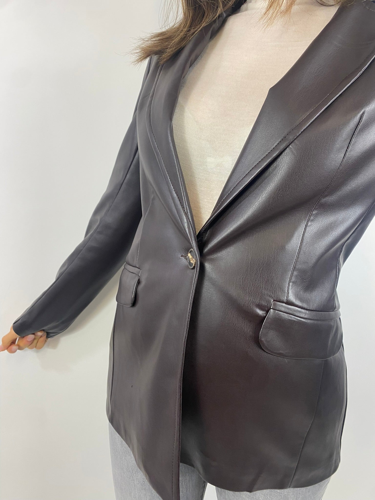 SUSY MIX GIACCA ECOPELLE MORO