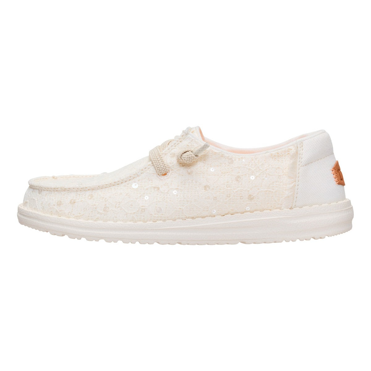 HEY DUDE WENDY SEQUIN LACE IVORY