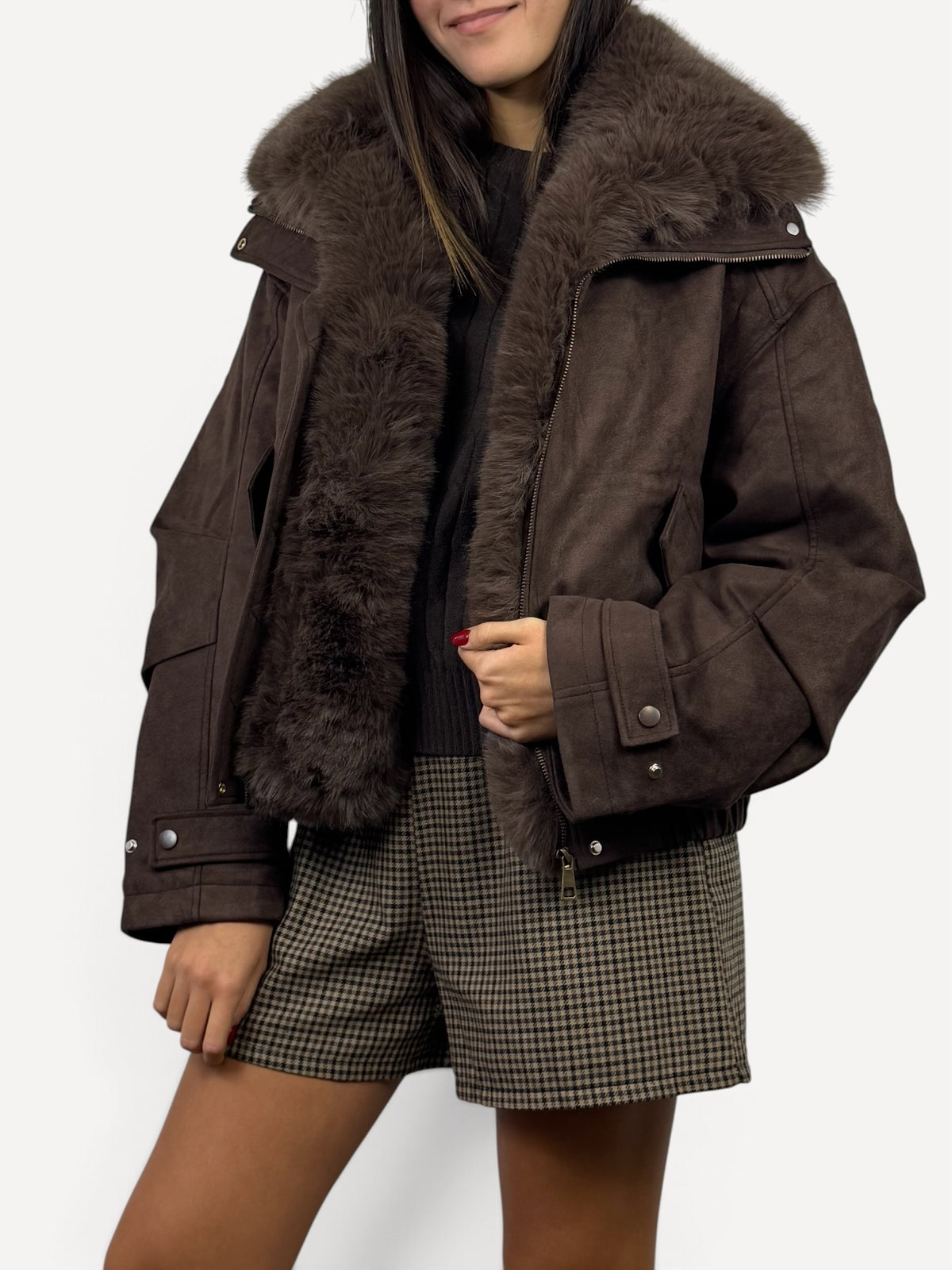 CECILE BOMBER CON ECOFUR STACCABILE