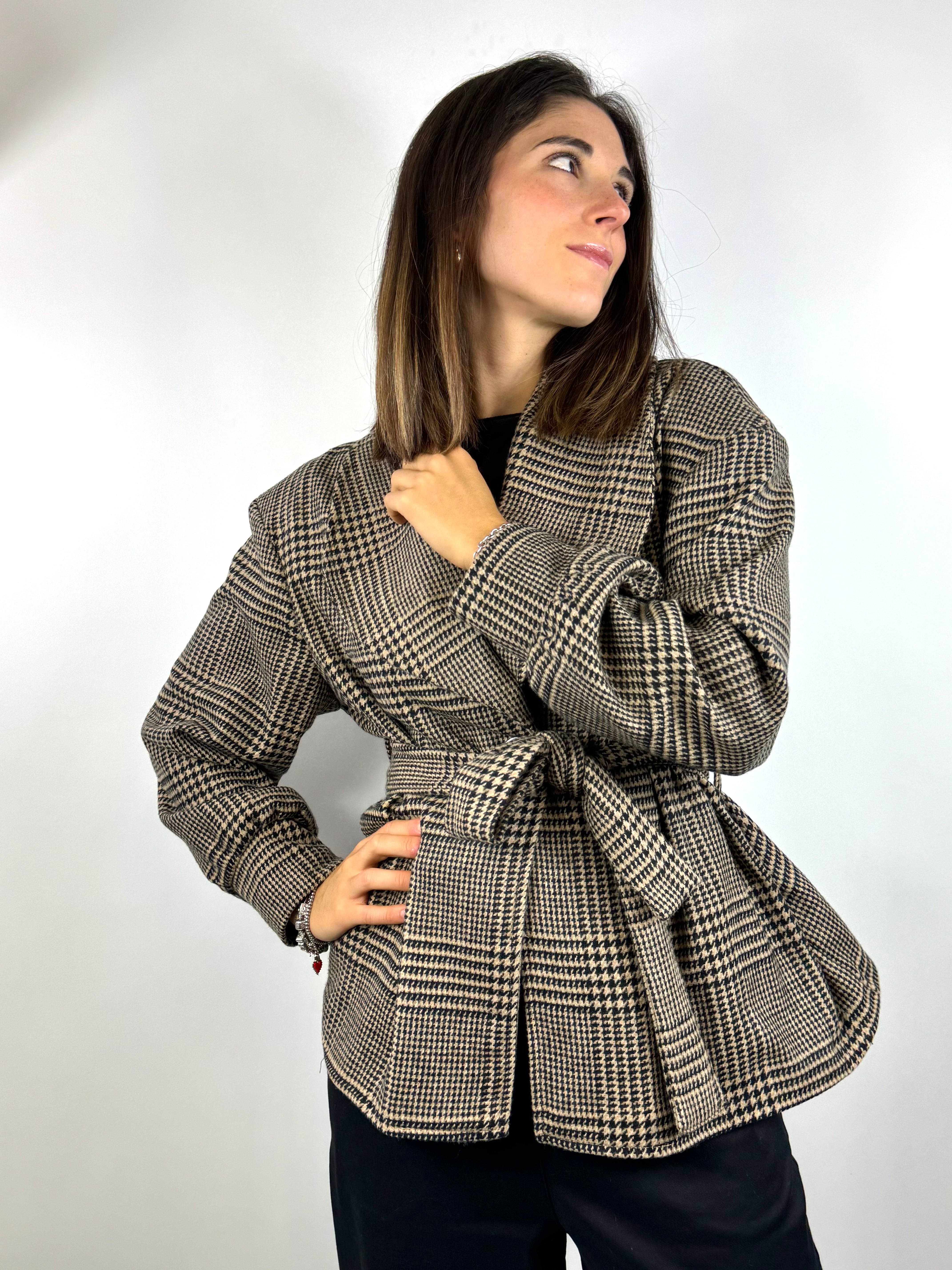 SUSY MIX GIACCA CON CINTURA IN VITA