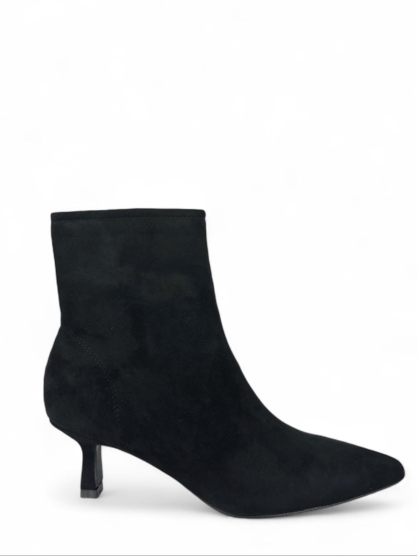 CRISTIN STIVALETTO NERO IN ECO-CAMOSCIO