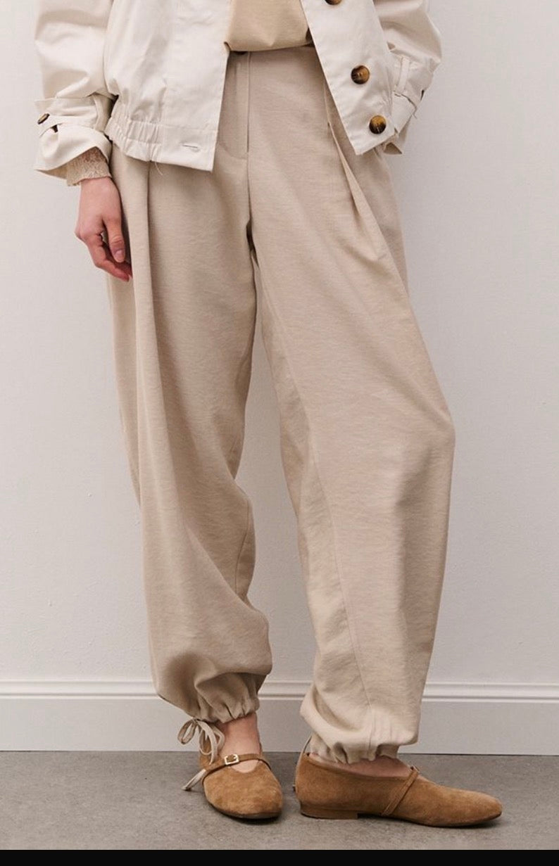 TWO WAY PANTALONE COULISSE BEIGE