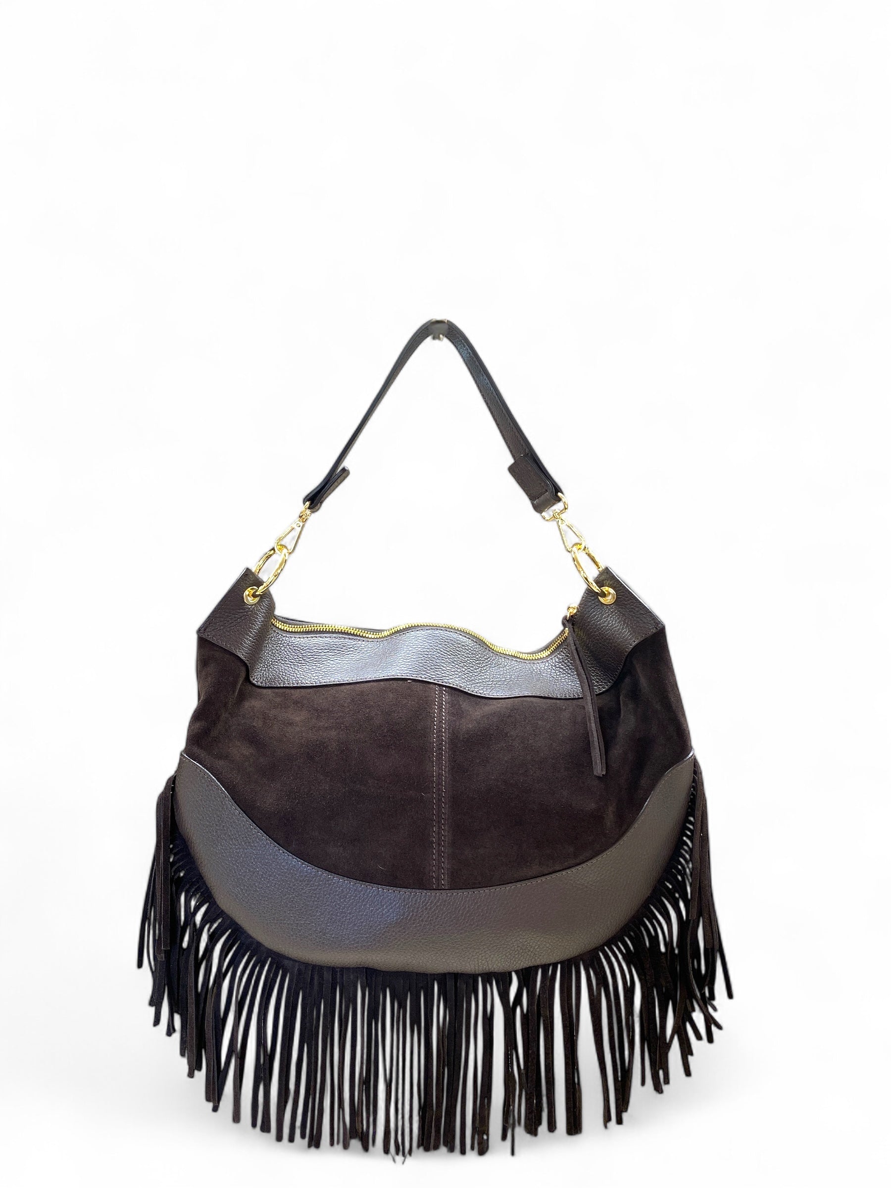 CECILE BORSA A SPALLA CON FRANGE MORO