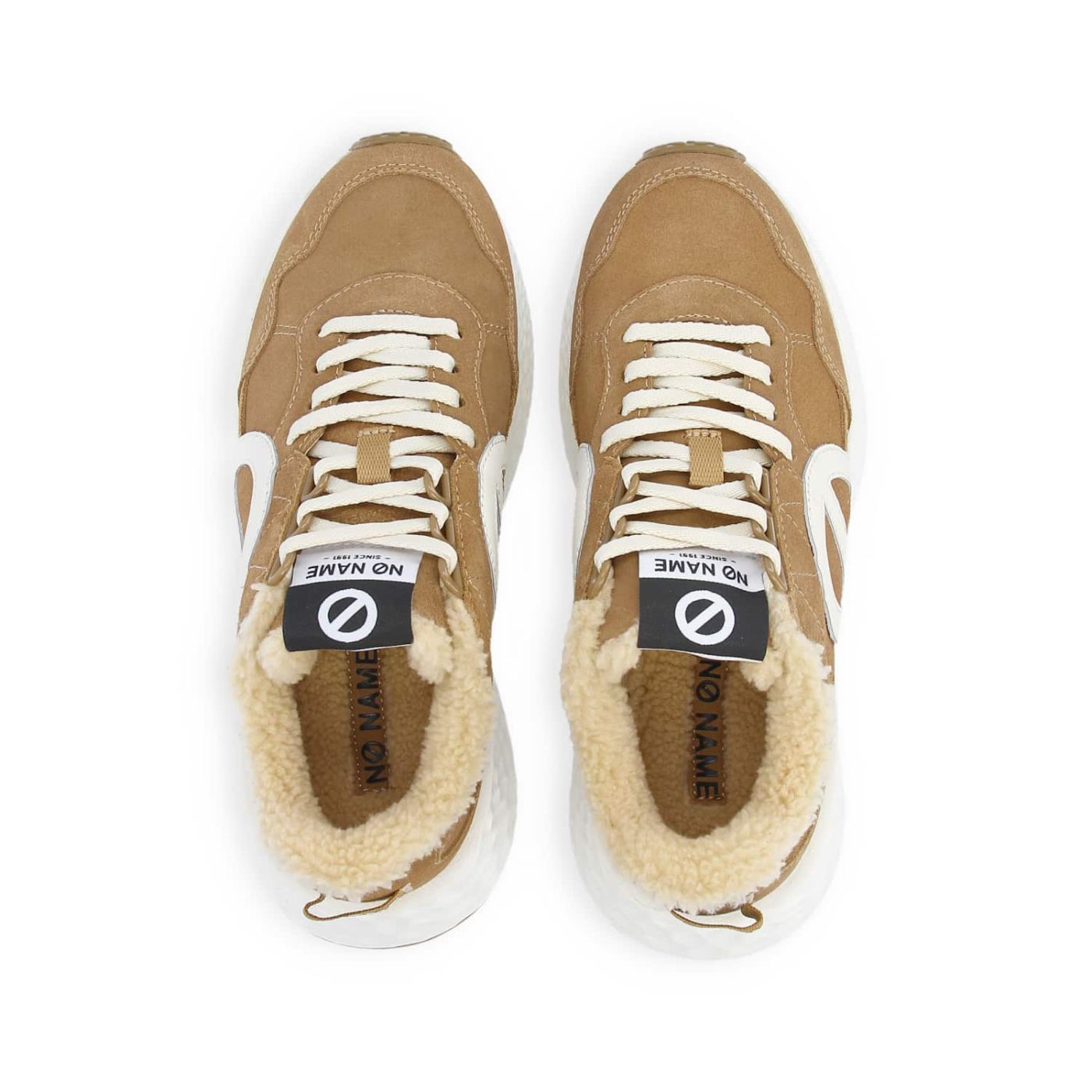 NO NAME Sneaker donna suede con inserti teddy
