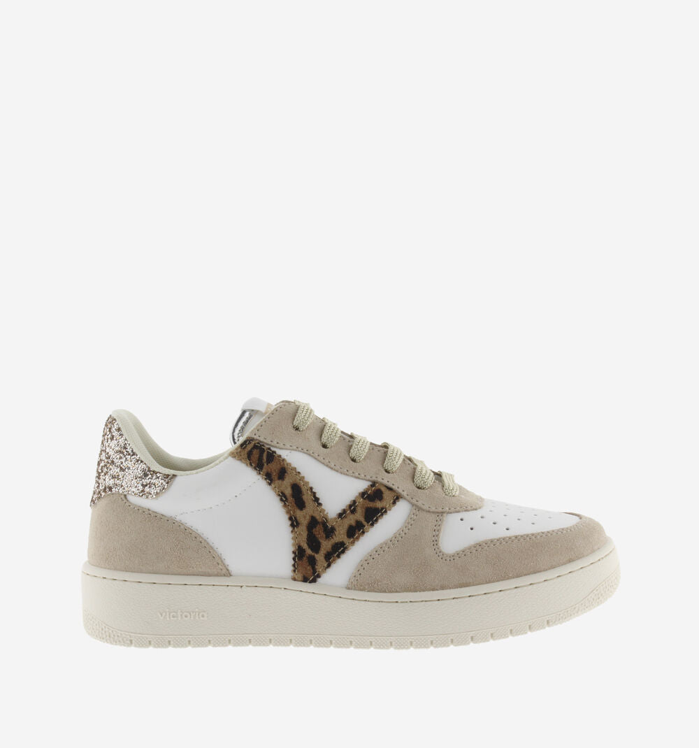 VICTORIA SNEAKERS MADRID ANIMALIER PLATINO