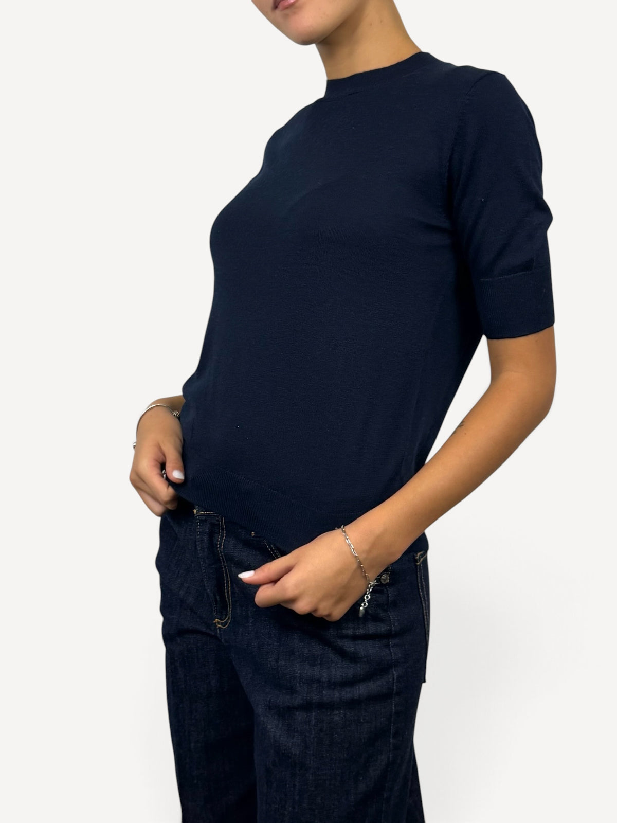SUSY MIX MAGLIA PARICOLLO BLU
