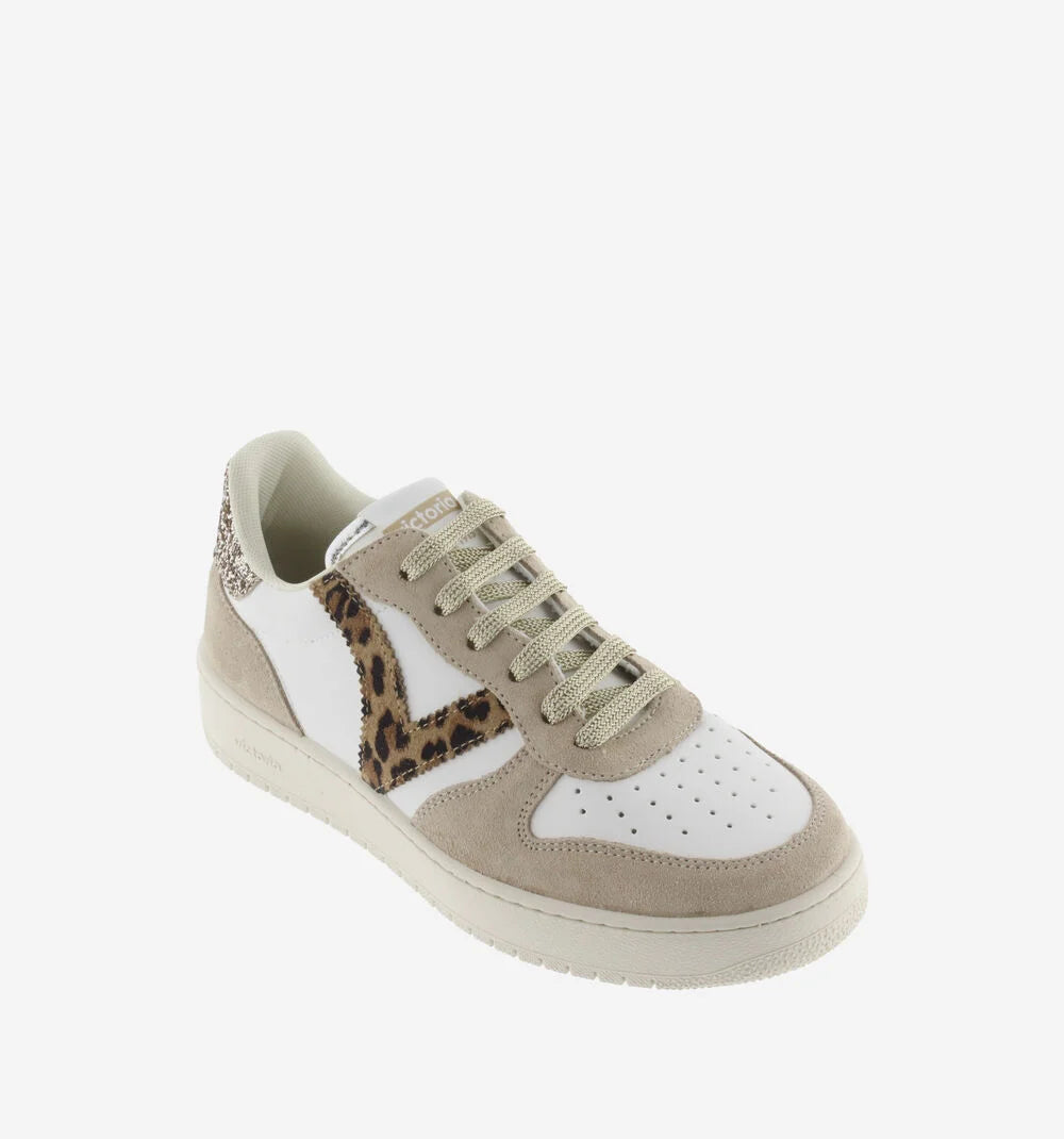 VICTORIA SNEAKERS MADRID ANIMALIER PLATINO