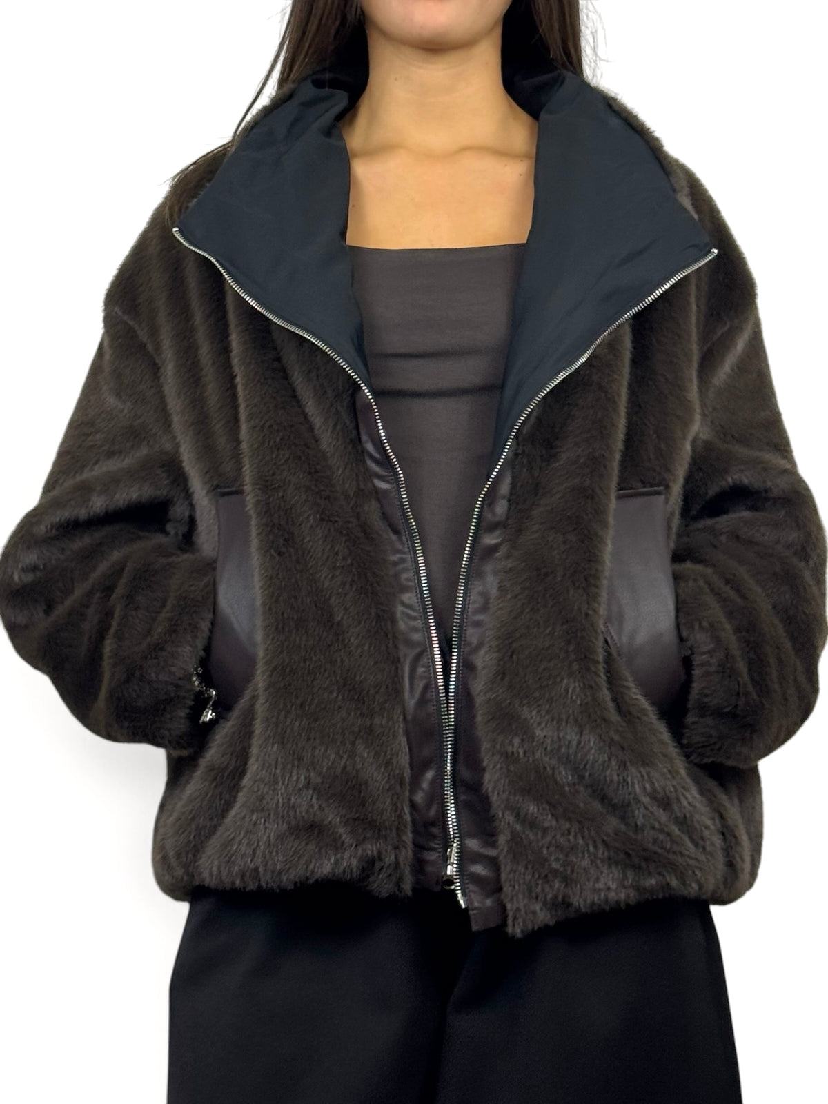 CECILE GIACCA BOMBER REVERSIBILE