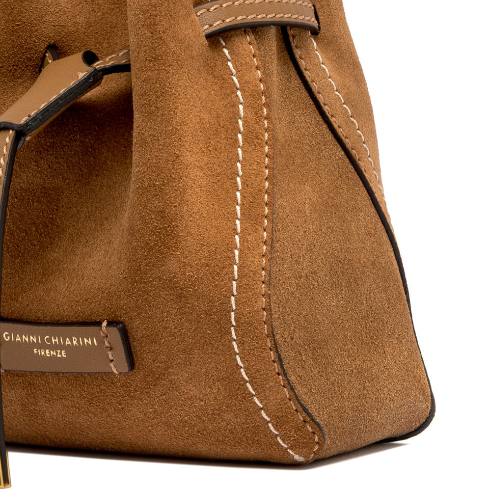 GIANNI CHIARINI BORSA SUEDE SIENNA CAMEL