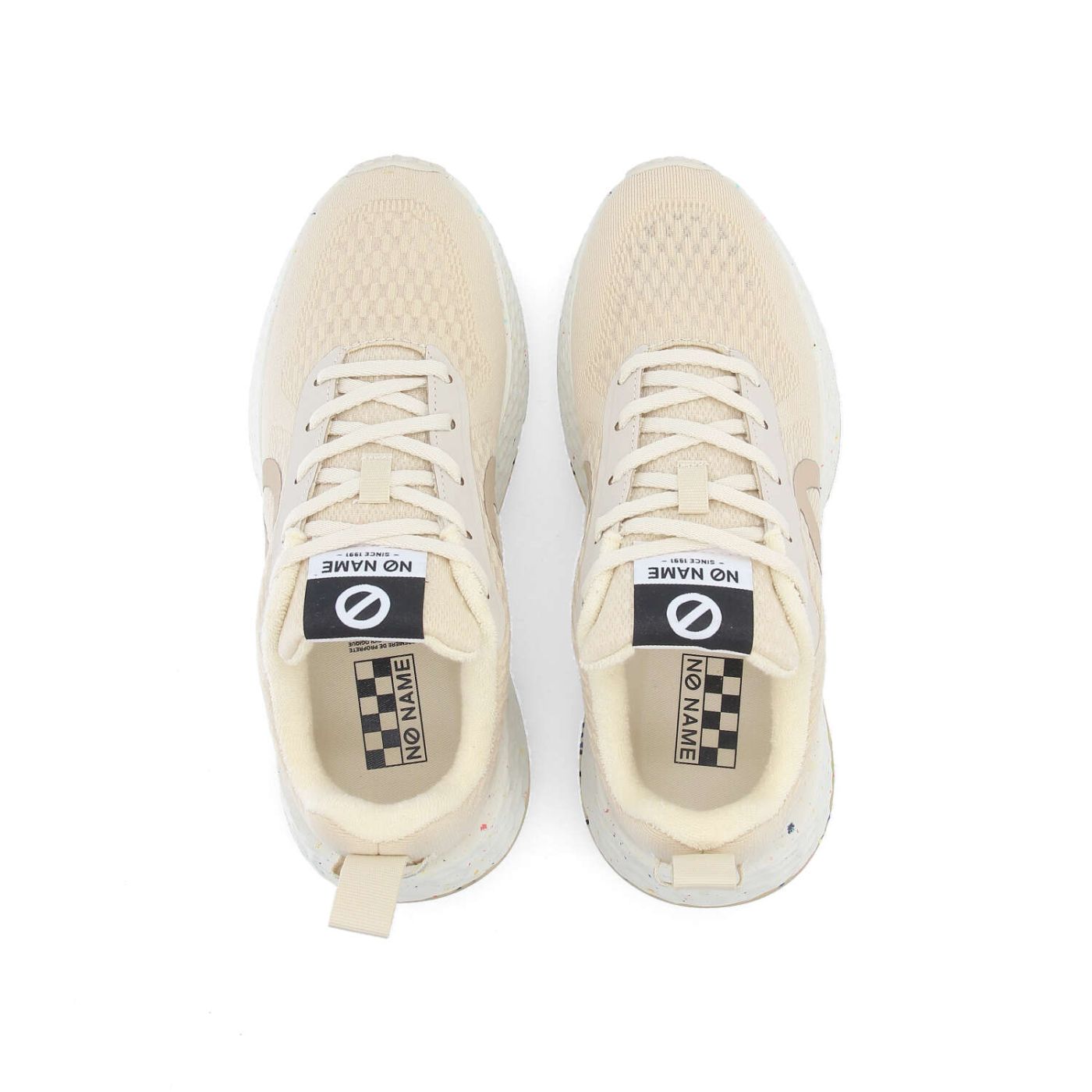 NO NAME sneaker donna in tessuto tecnico mandorla