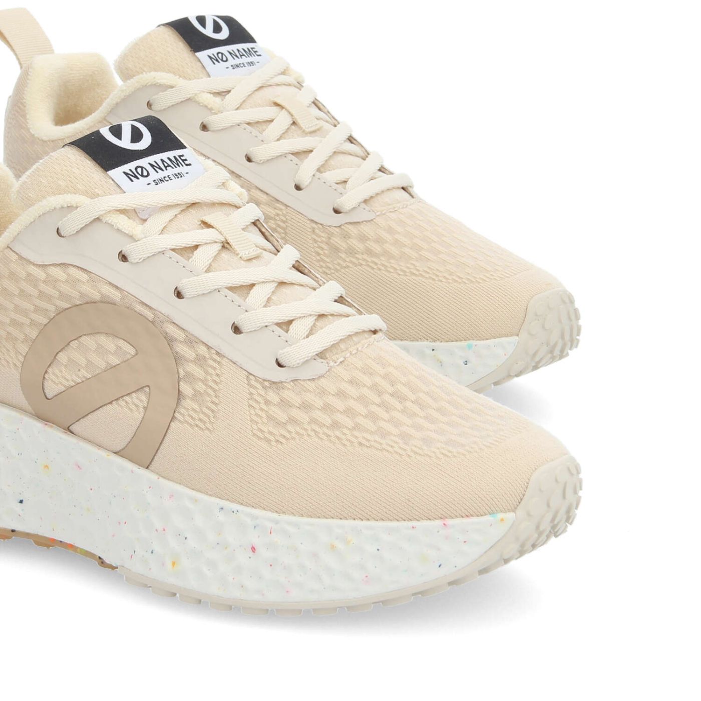 NO NAME sneaker donna in tessuto tecnico mandorla