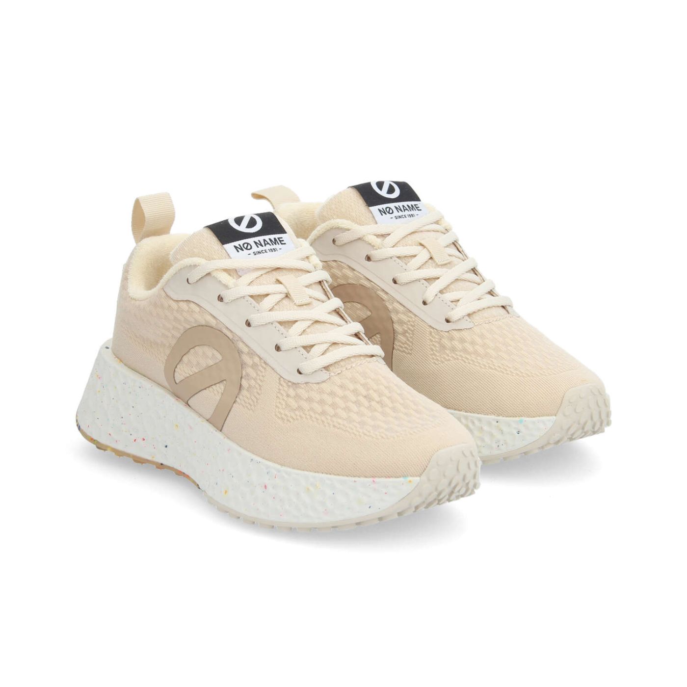 NO NAME sneaker donna in tessuto tecnico mandorla