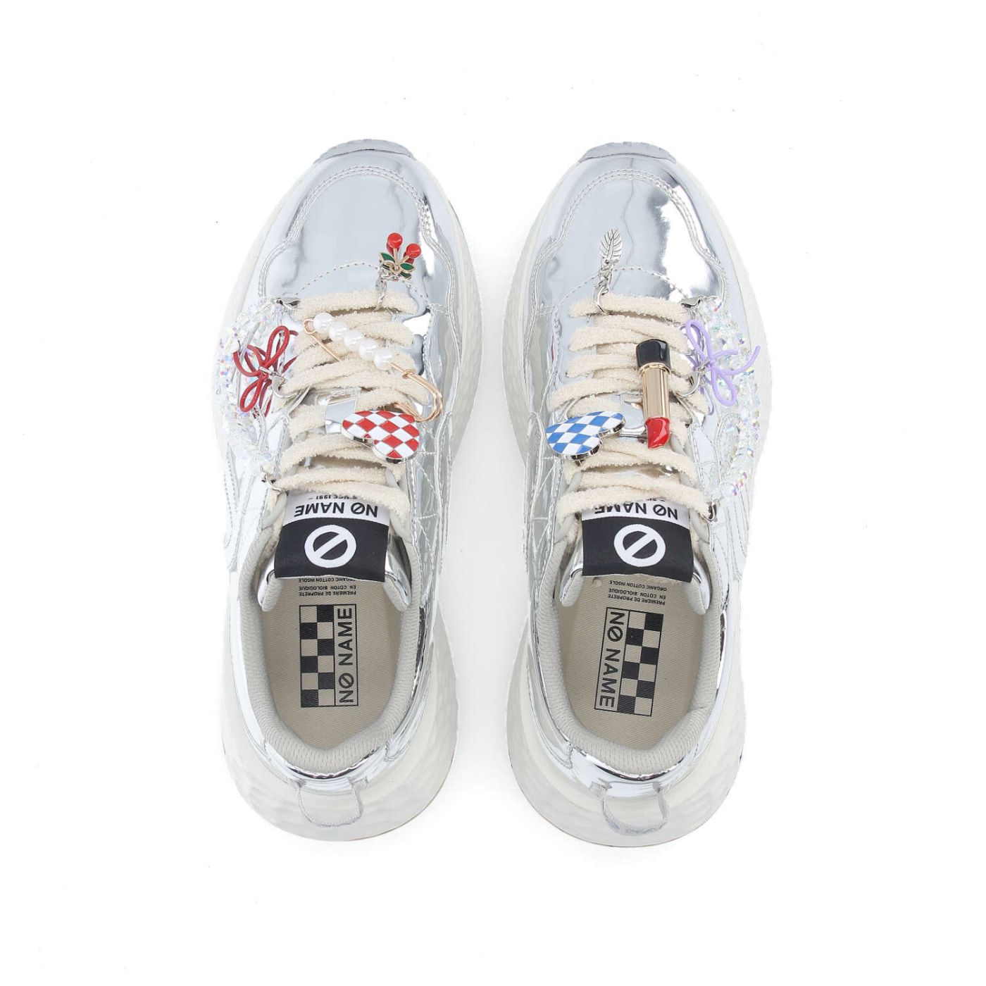 NO NAME Sneaker donna in materiale specchiato