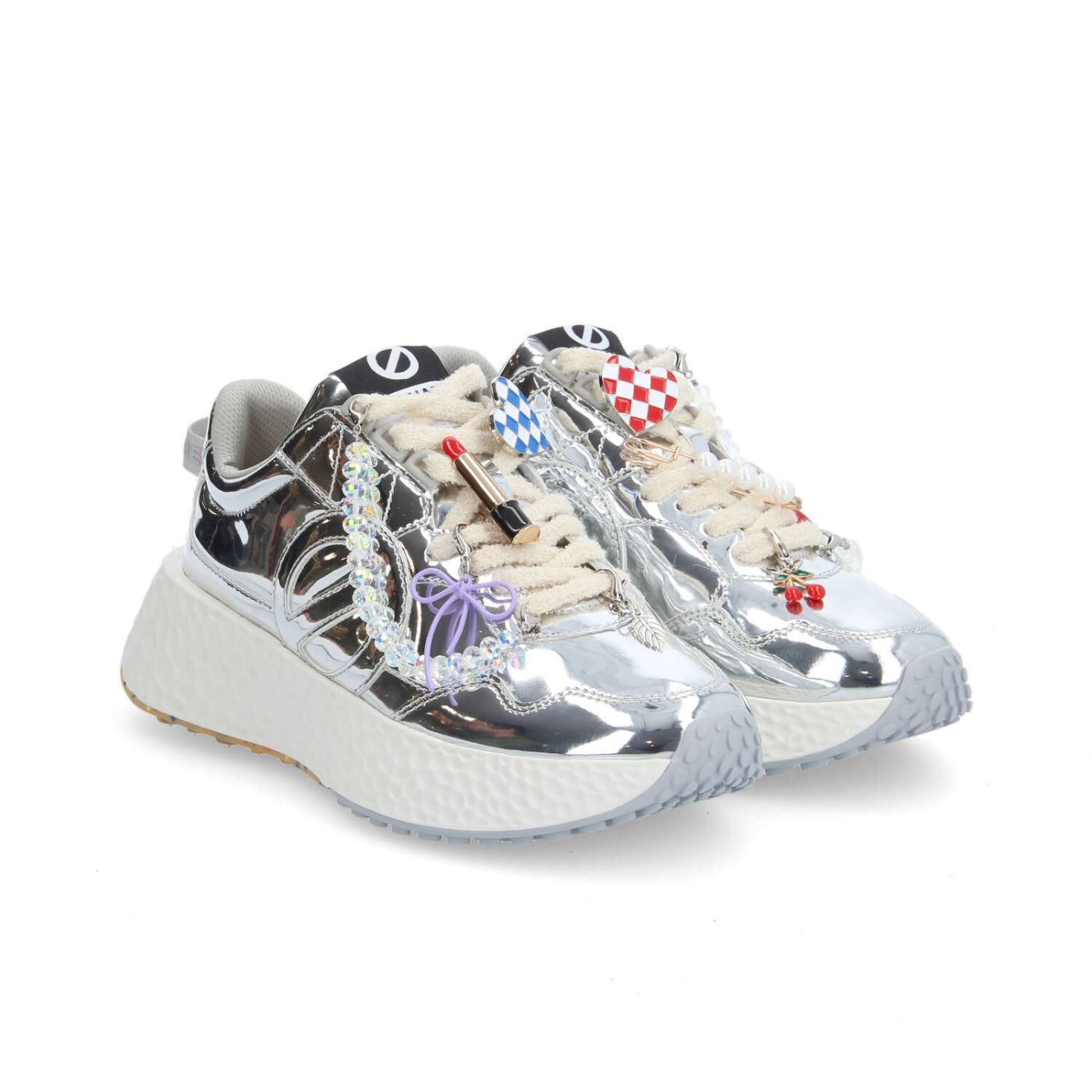 NO NAME Sneaker donna in materiale specchiato