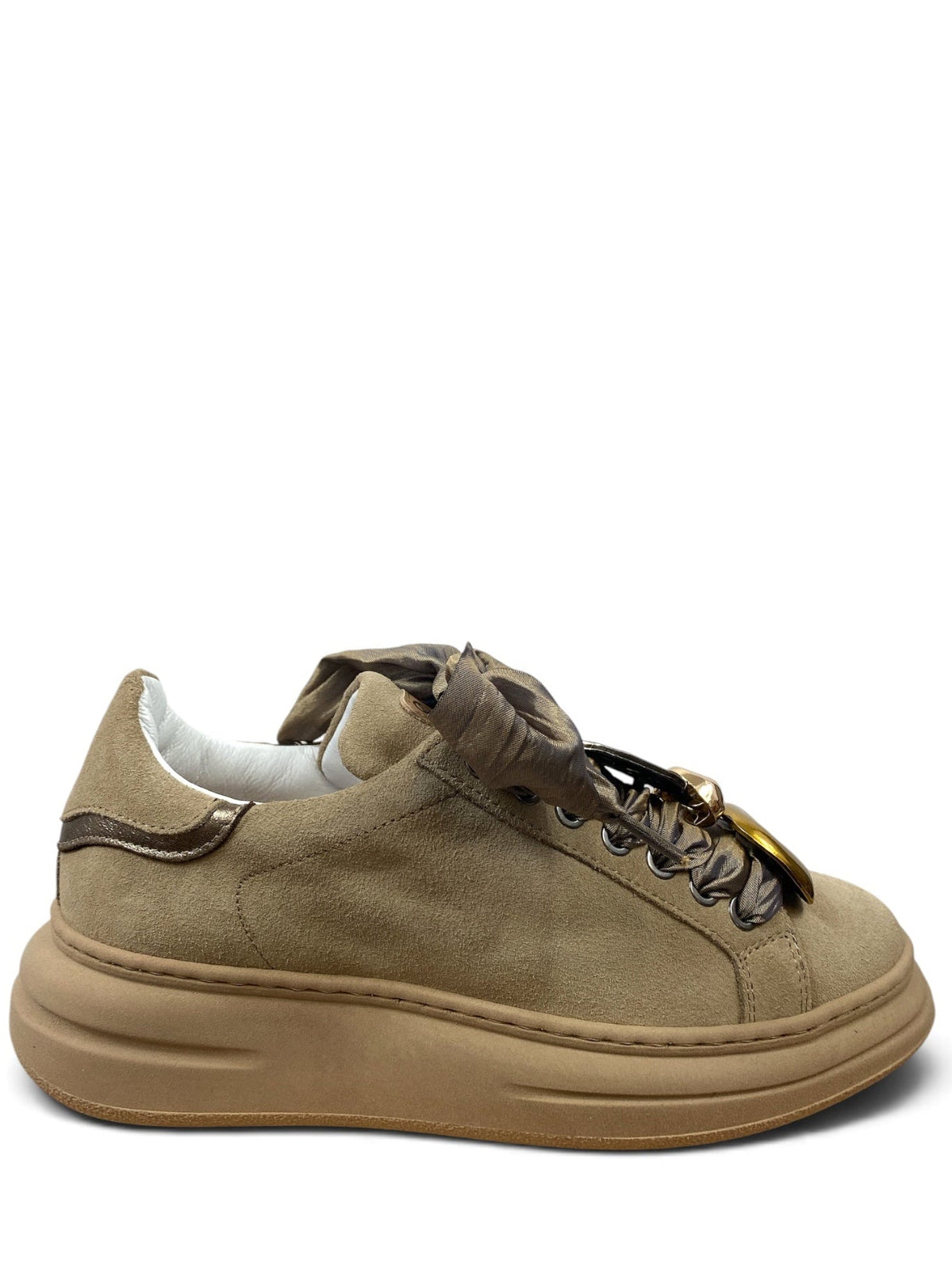 MÉLINÉ SNEAKERS DONNA SUEDE TAUPE