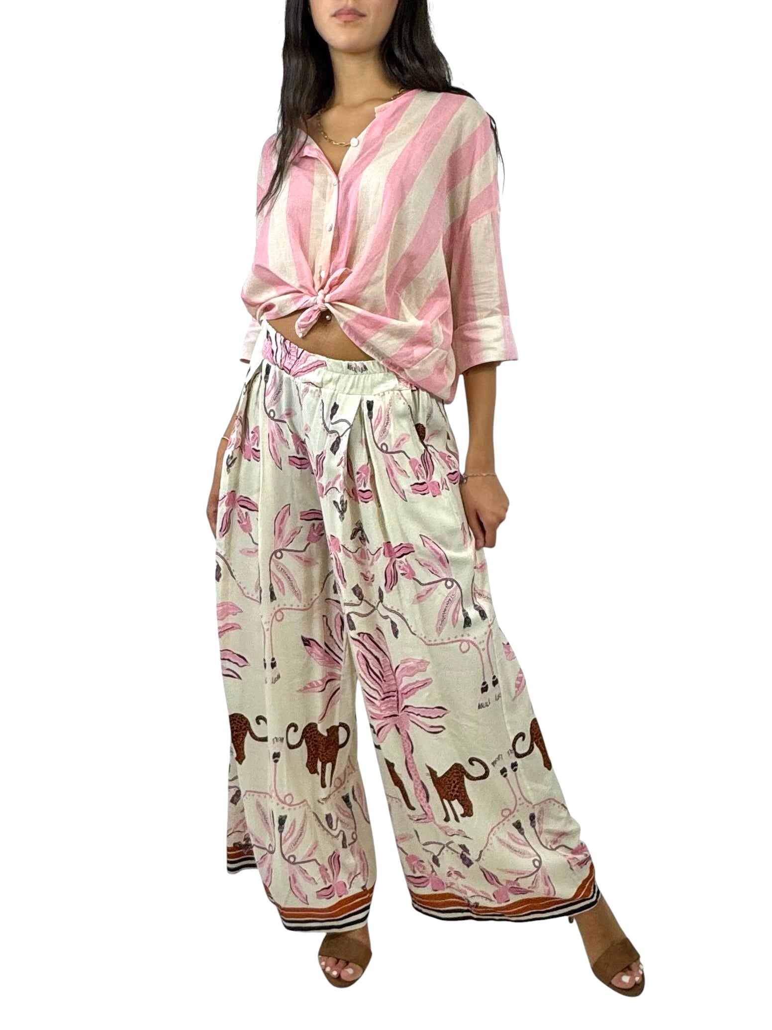 KIKISIX PANTALONE FANTASIA BURRO