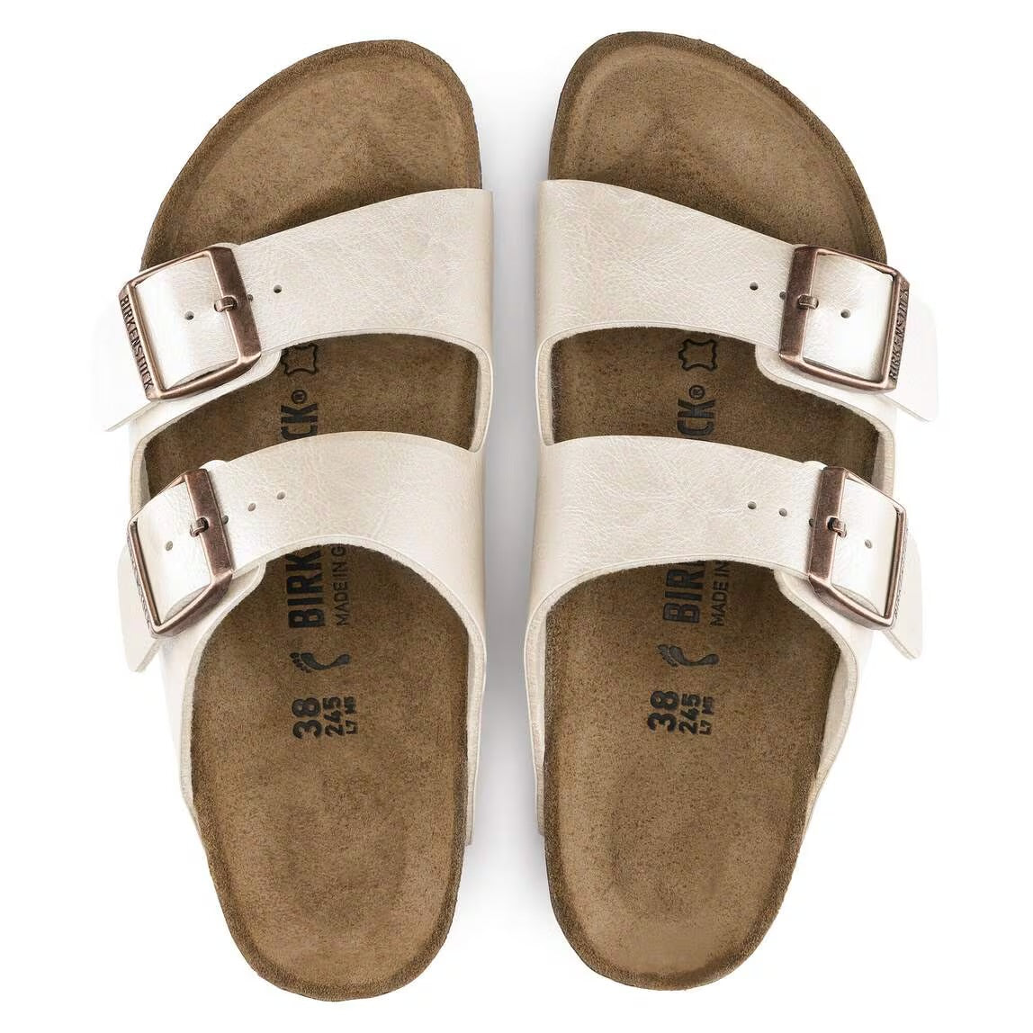 BIRKENSTOCK ARIZONA GRACEFUL PEARL WHITE