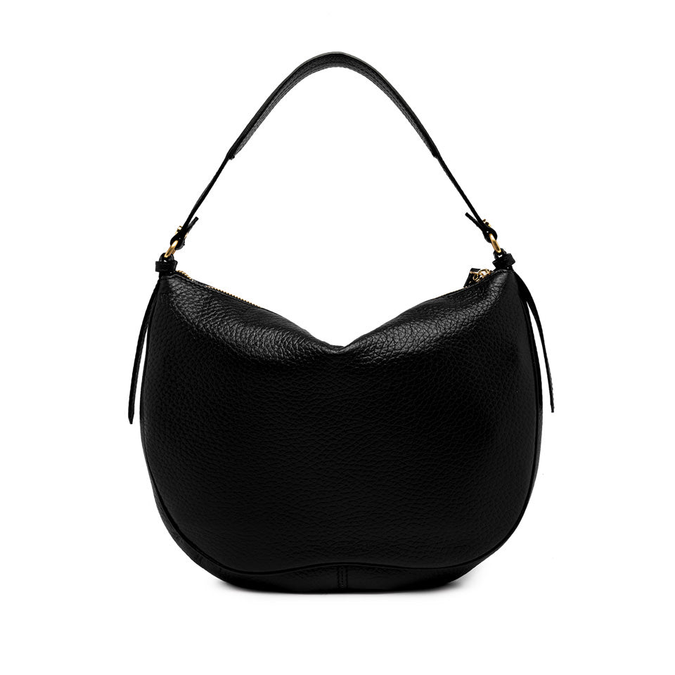 Gianni Chiarini Borsa a spalla realizzata in pelle grana maxi nero