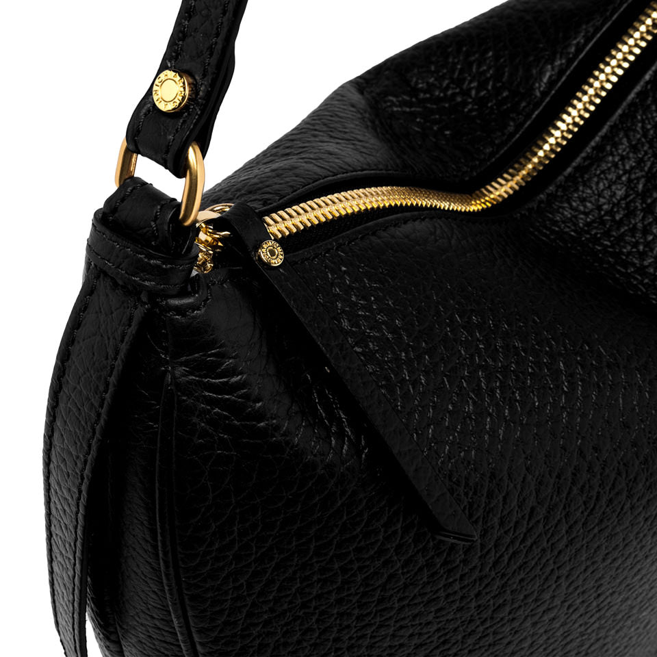 Gianni Chiarini Borsa a spalla realizzata in pelle grana maxi nero