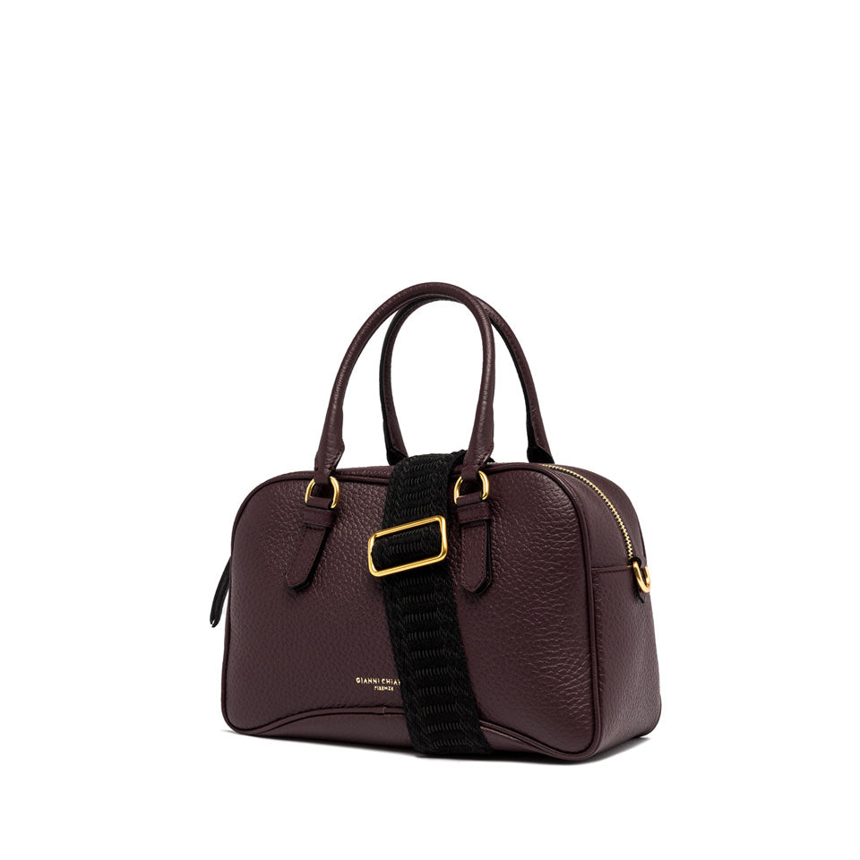 Gianni Chiarini Borsa a mano realizzata in pelle grana maxi plum