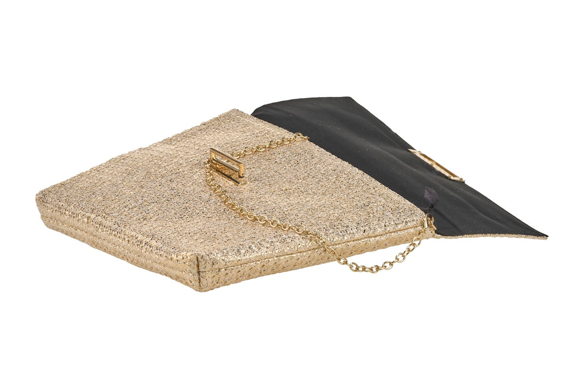 ANNA CECERE POCHETTE INTRECCIATA PLATINO