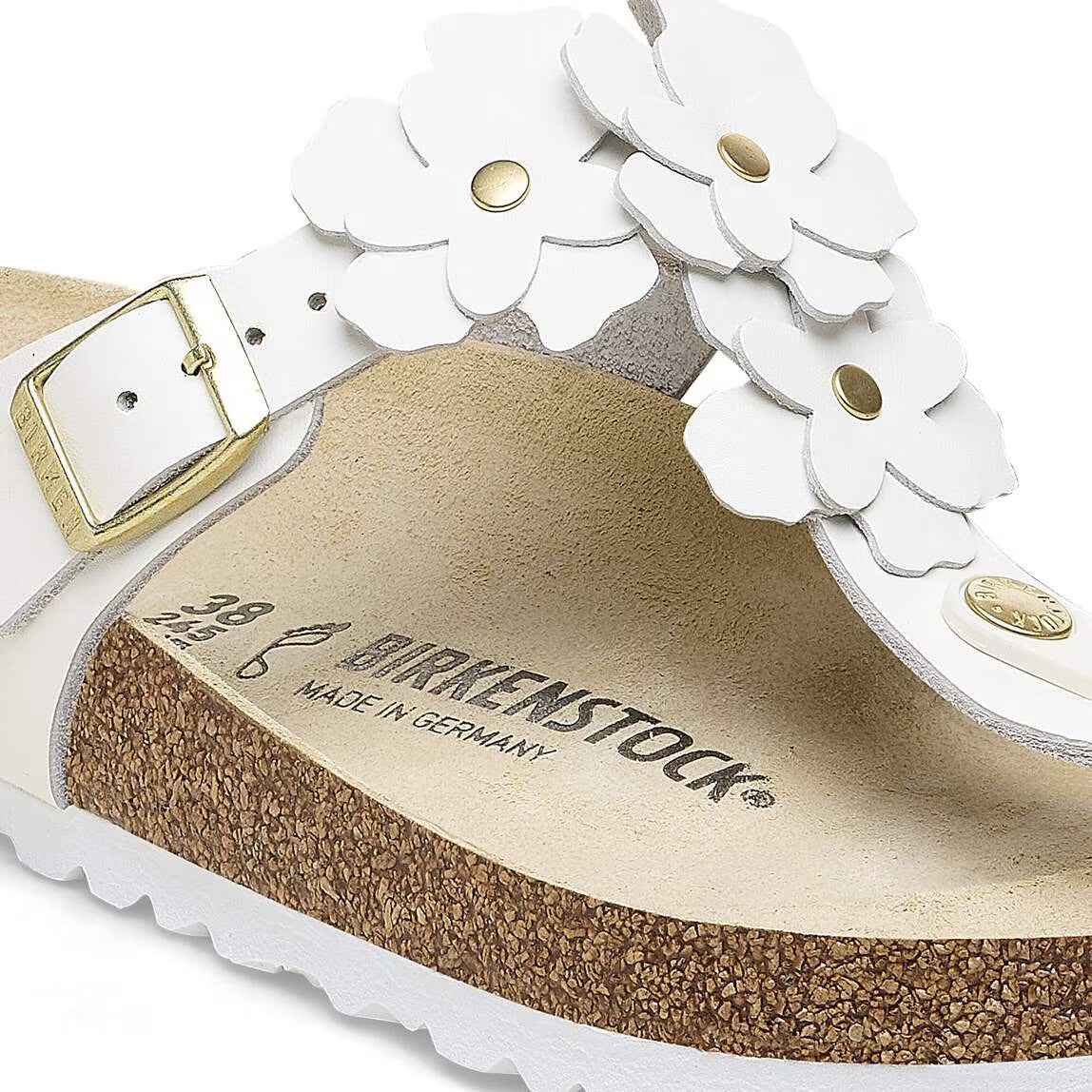 BIRKENSTOCK GIZEH FLOWERS WHITE