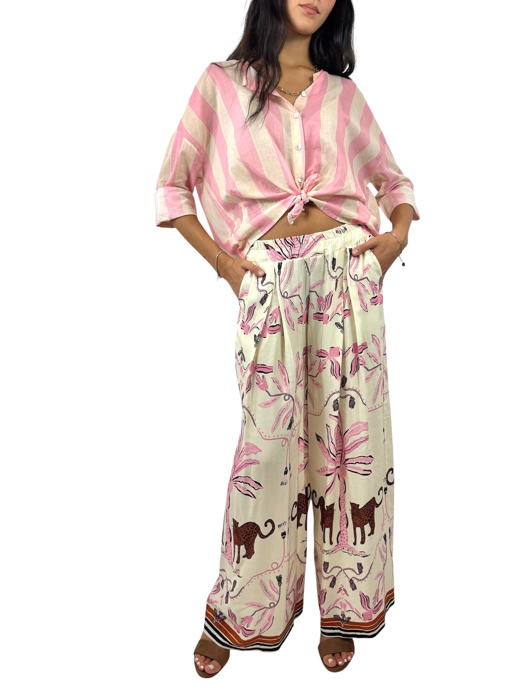 KIKISIX PANTALONE FANTASIA BURRO