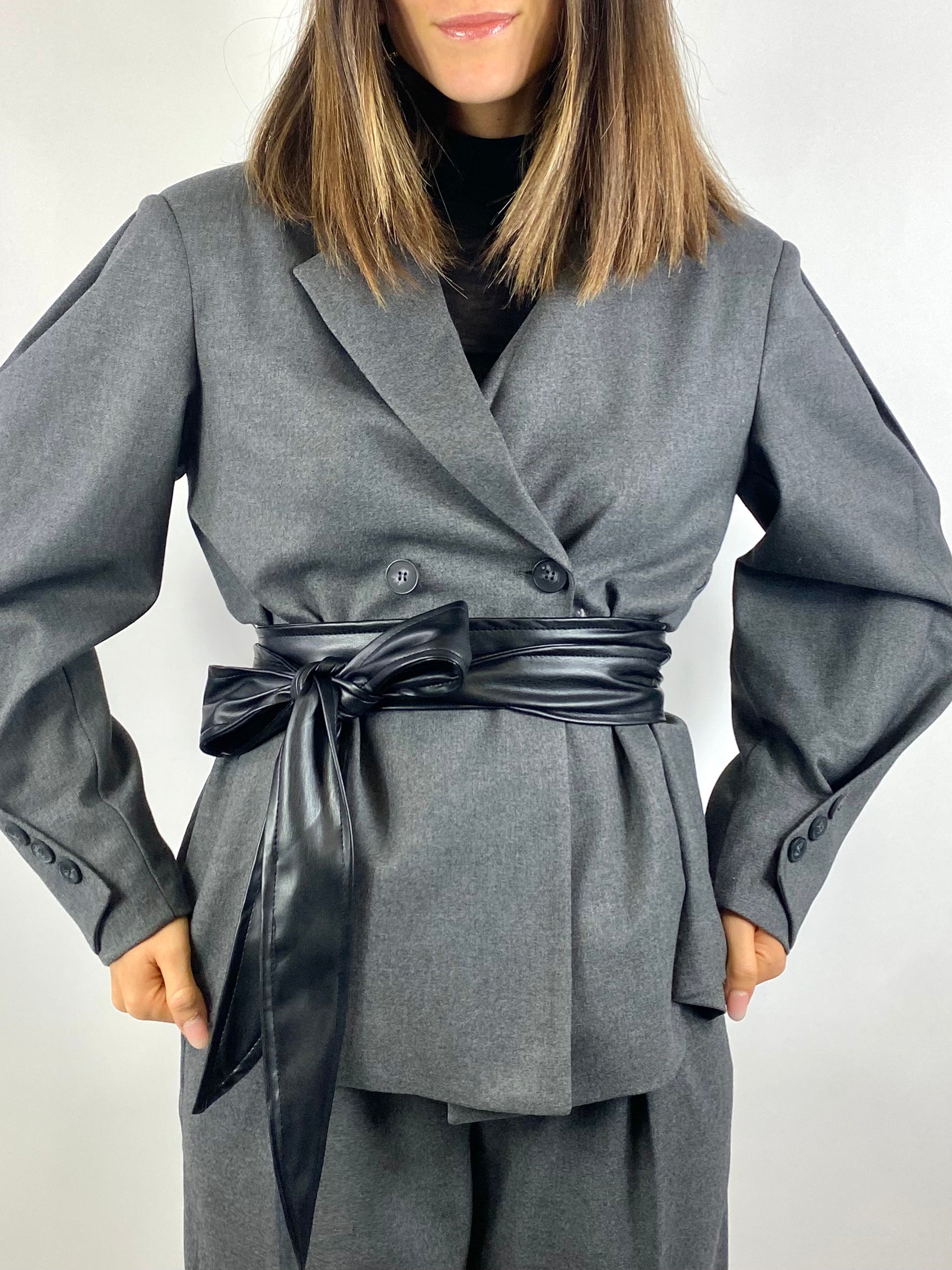 SUSY MIX GIACCA CON FUSCIACCA GRIGIO