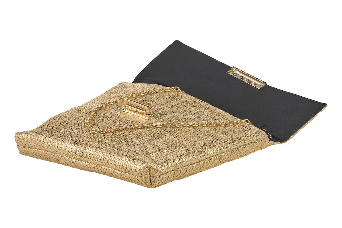 ANNA CECERE POCHETTE INTRECCIATA ORO