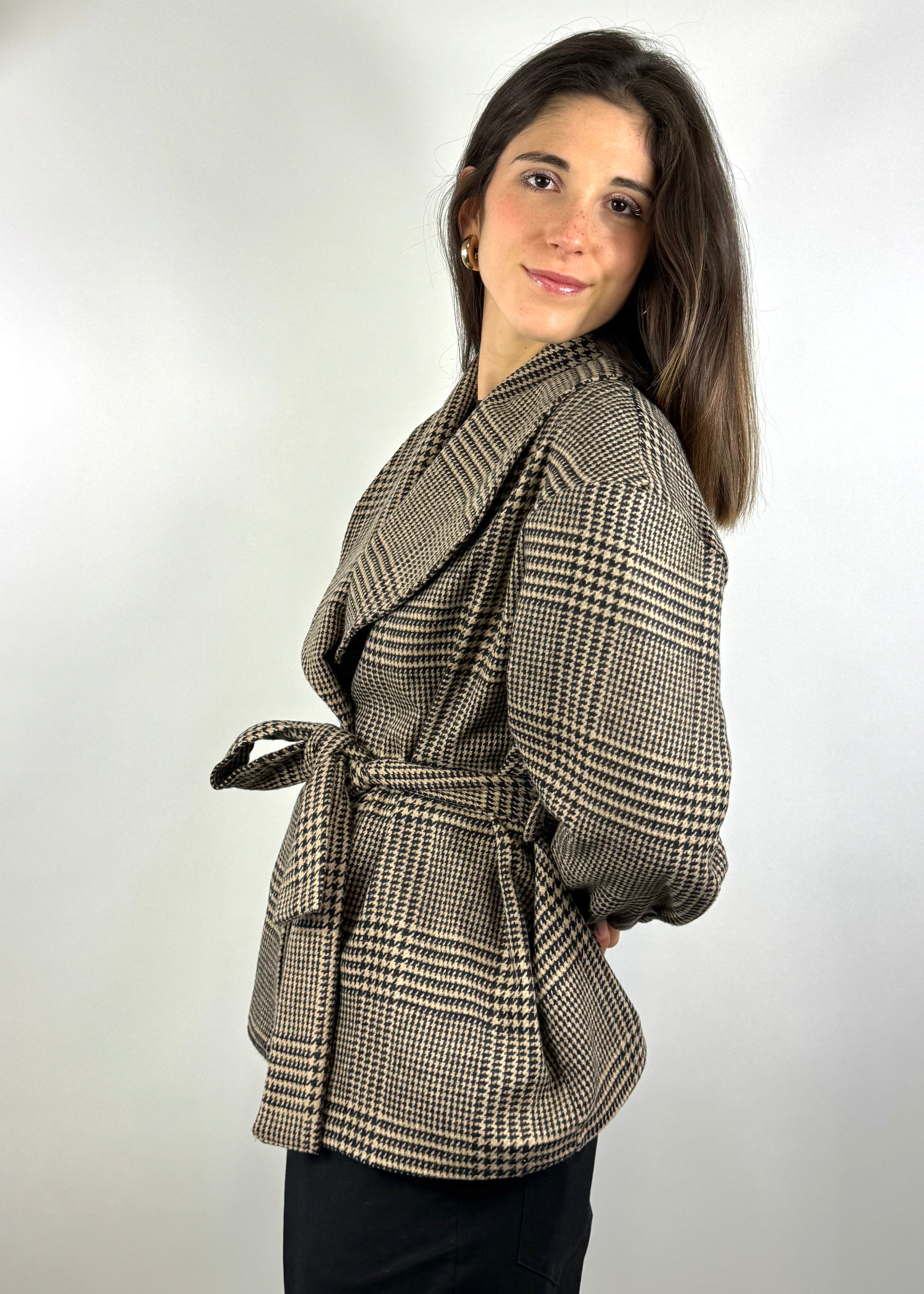 SUSY MIX GIACCA CON CINTURA IN VITA