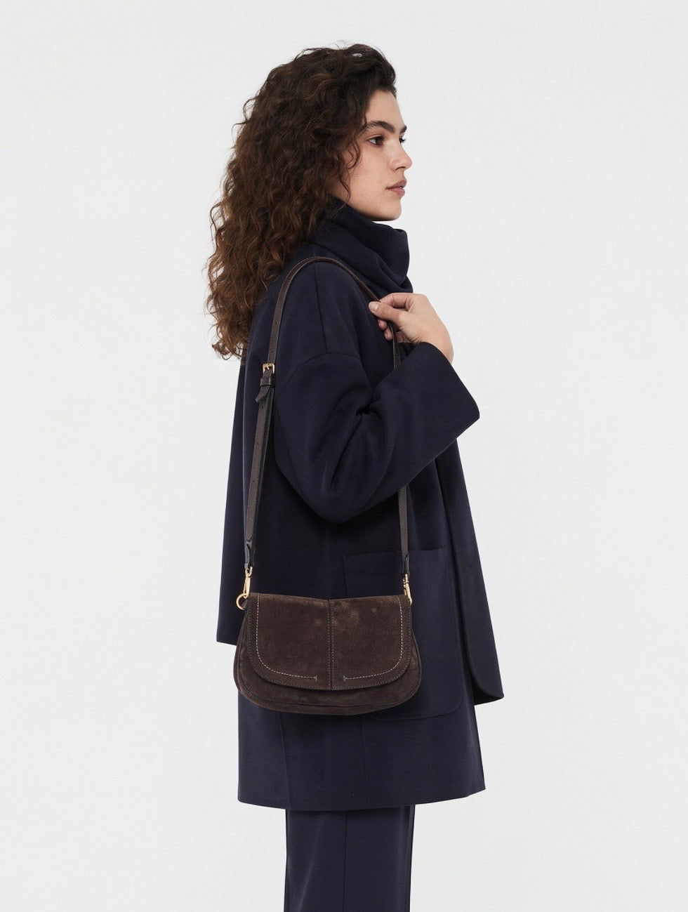 GIANNI CHIARINI BORSA A SPALLA HELENA ROUND MOKA