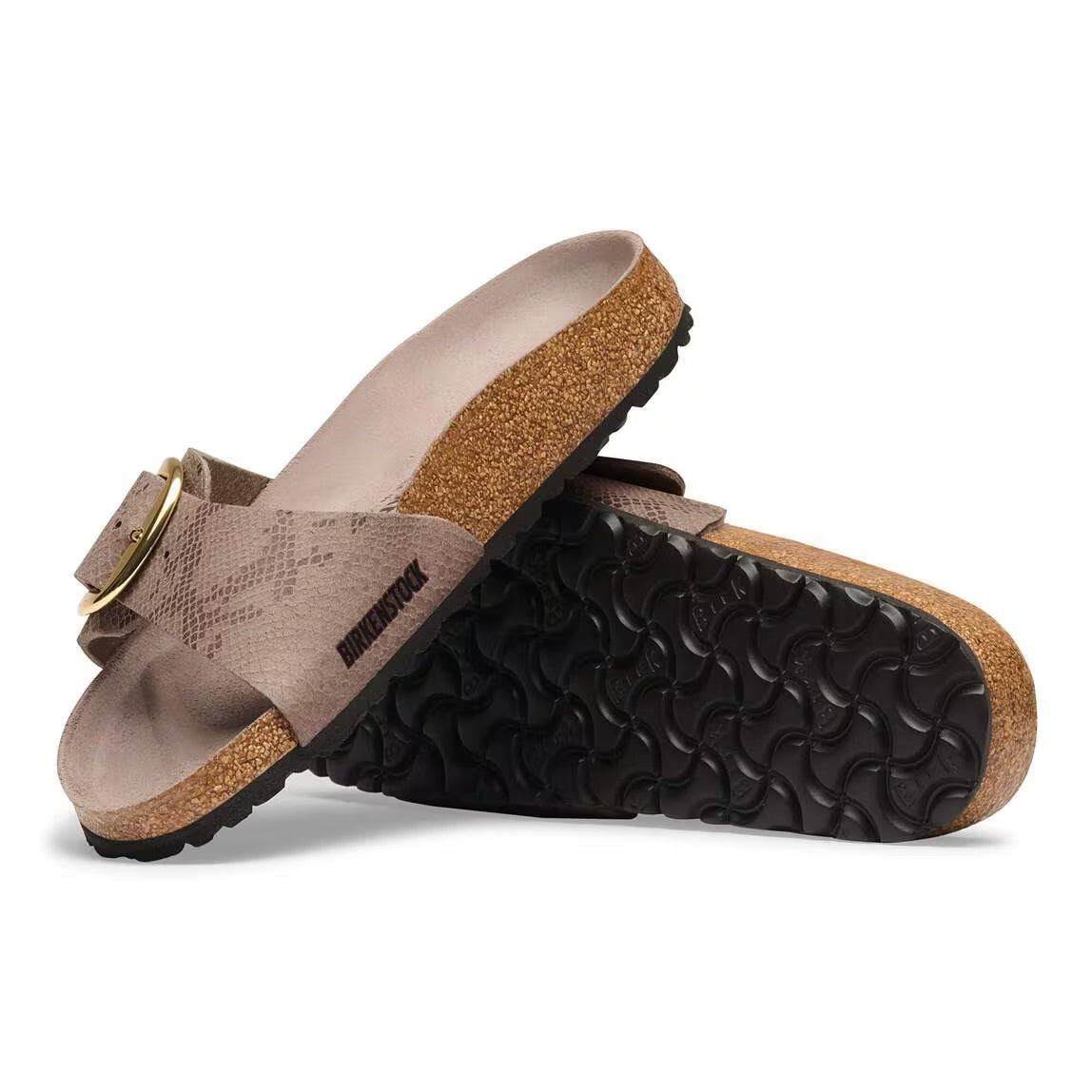 BIRKENSTOCK MADIRD BIG BUCKLE PYTHON GRAY TAUPE