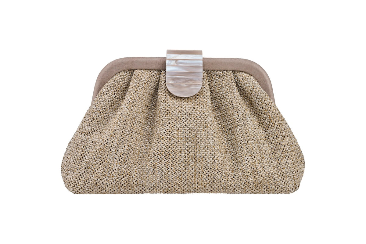 ANNA CECERE POCHETTE RAFIA CORDA