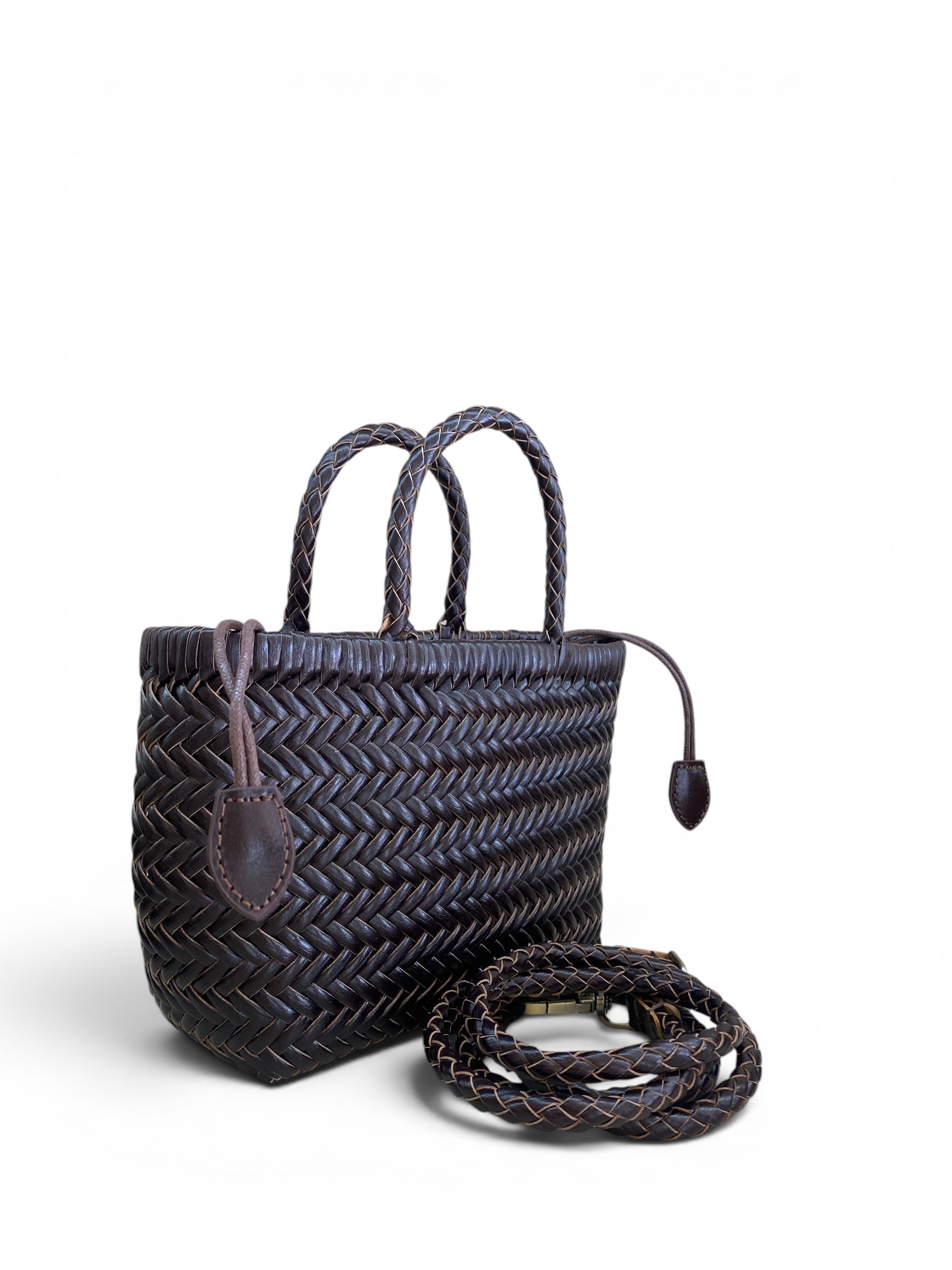 CECILE MINI BAG PELLE CAFFÈ
