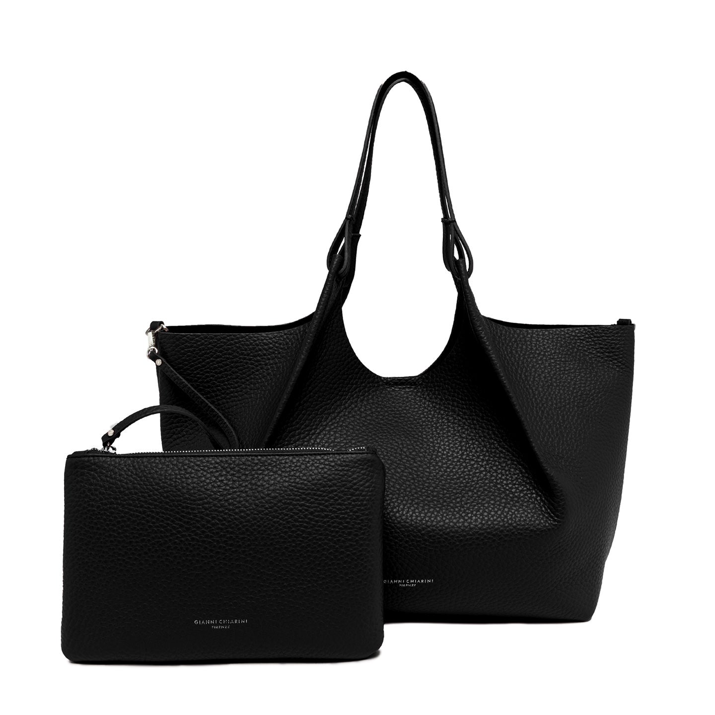 Gianni Chiarini Borsa in pelle dua nero-castoro