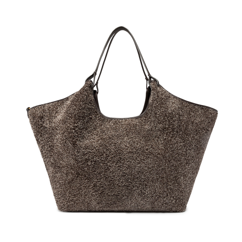 Gianni Chiarini Borsa a spalla realizzata in pelle scamosciata marrone scuro