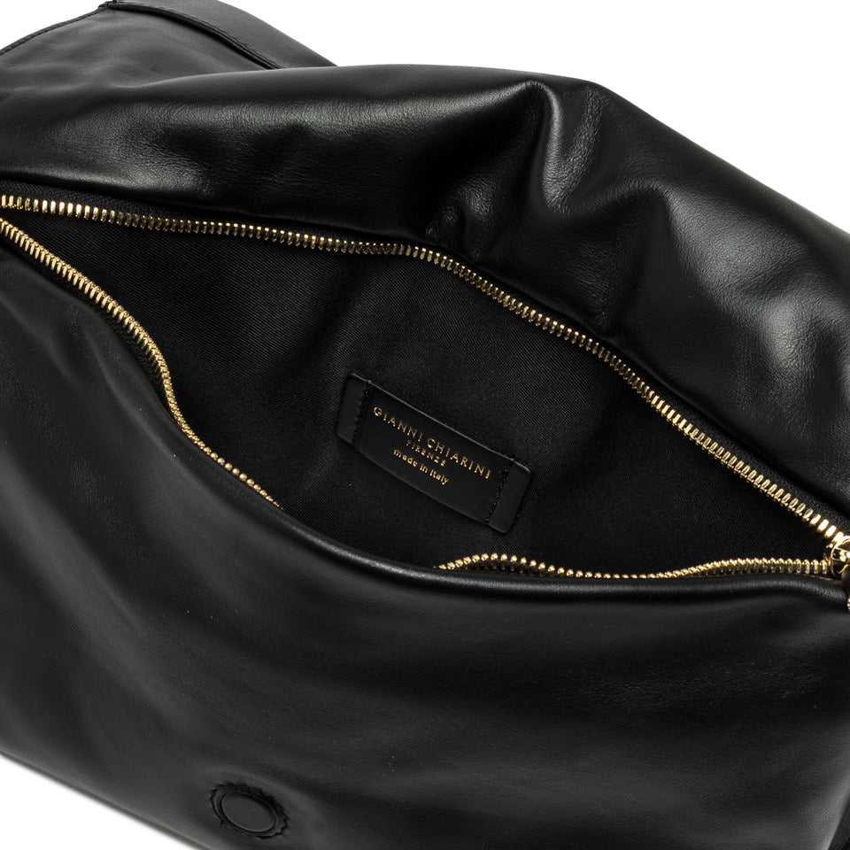 Borsa da donna in pelle con tracolla con catena oro completa una tracolla regolabile