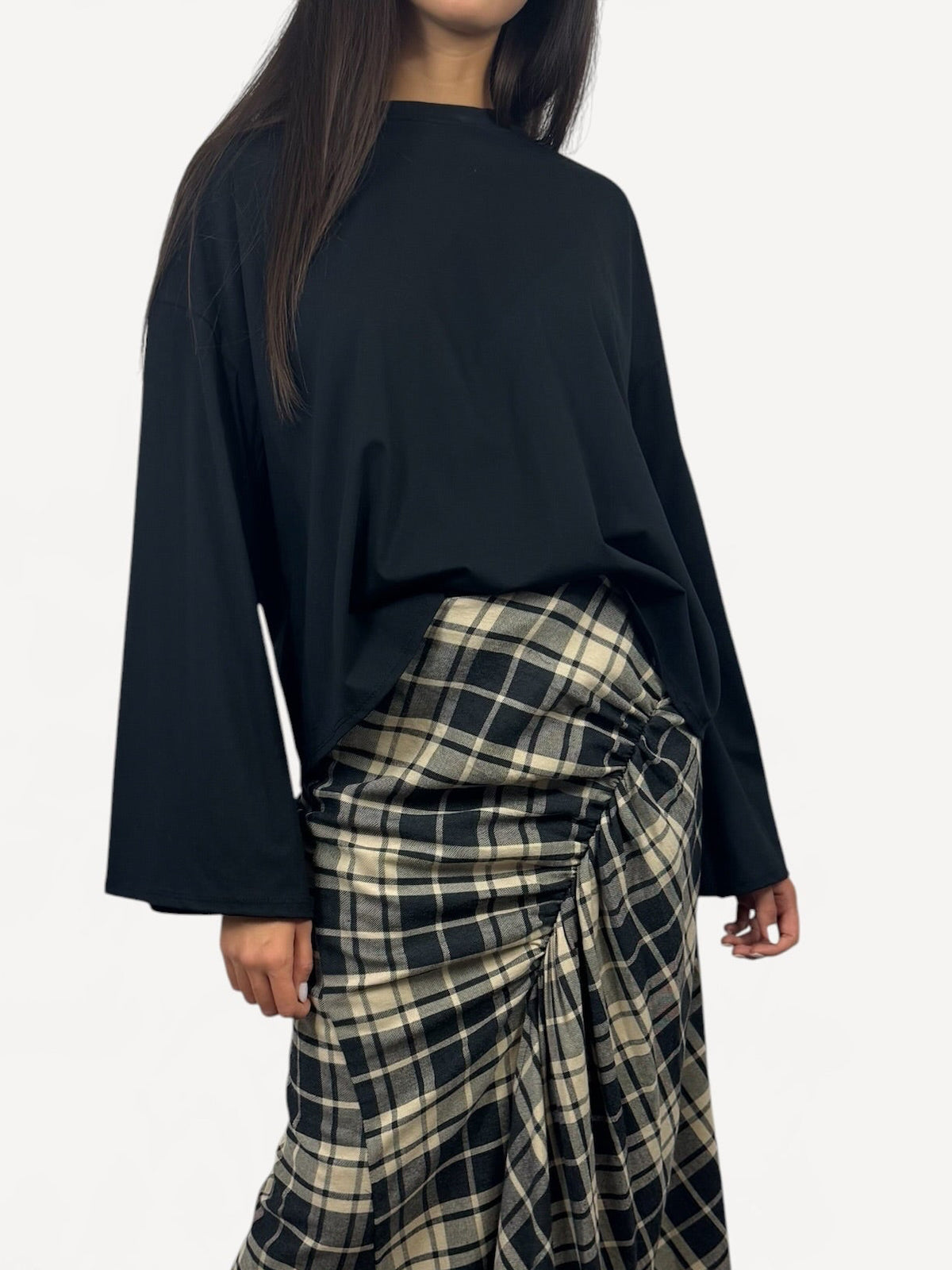 CECILE MAGLIA MANICA CALATA NERO