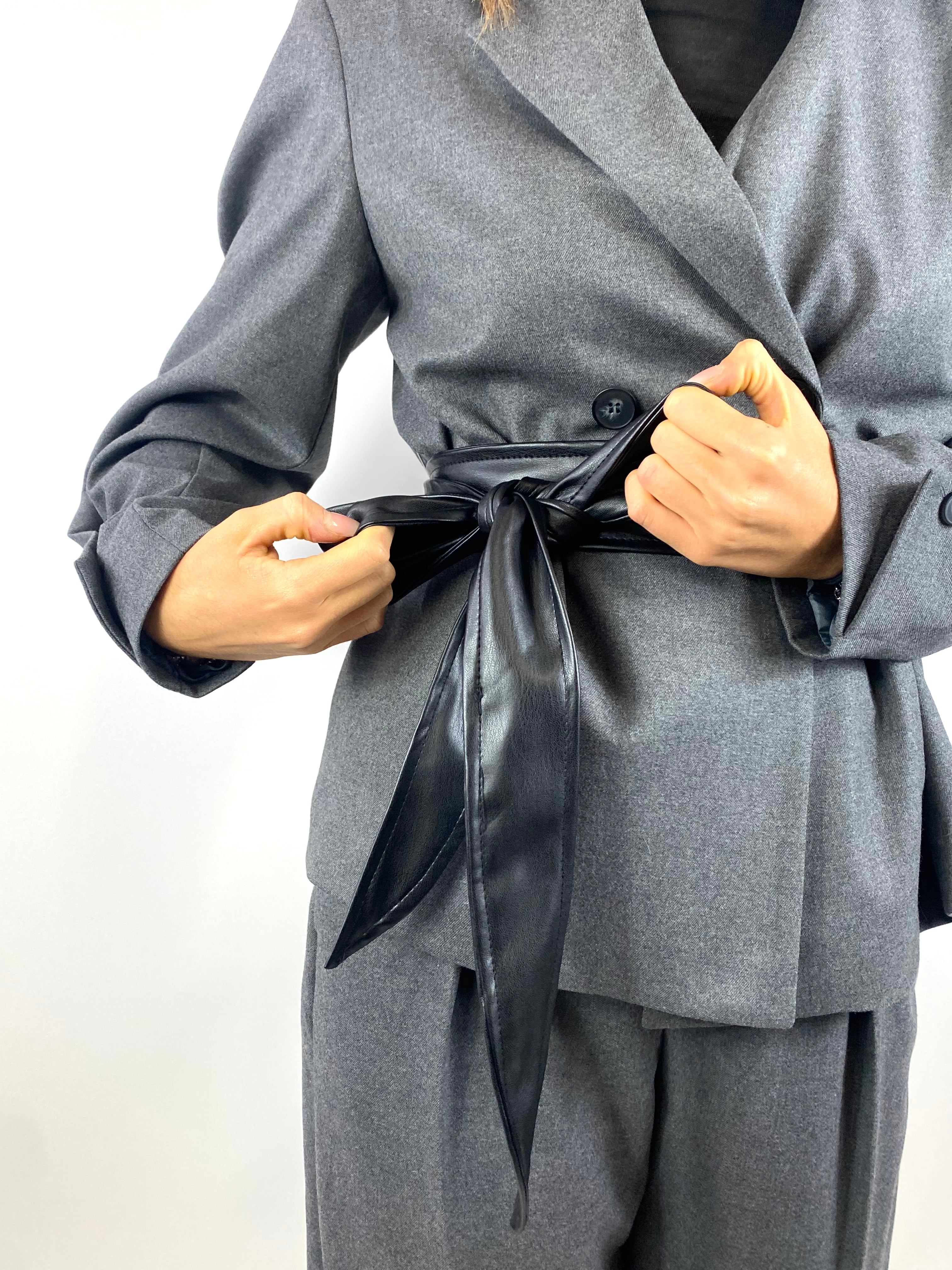 SUSY MIX GIACCA CON FUSCIACCA GRIGIO