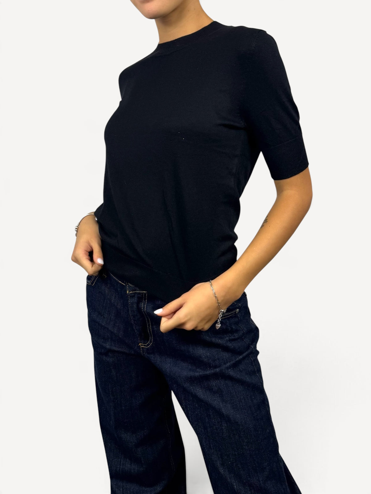 SUSY MIX MAGLIA PARICOLLO NERA
