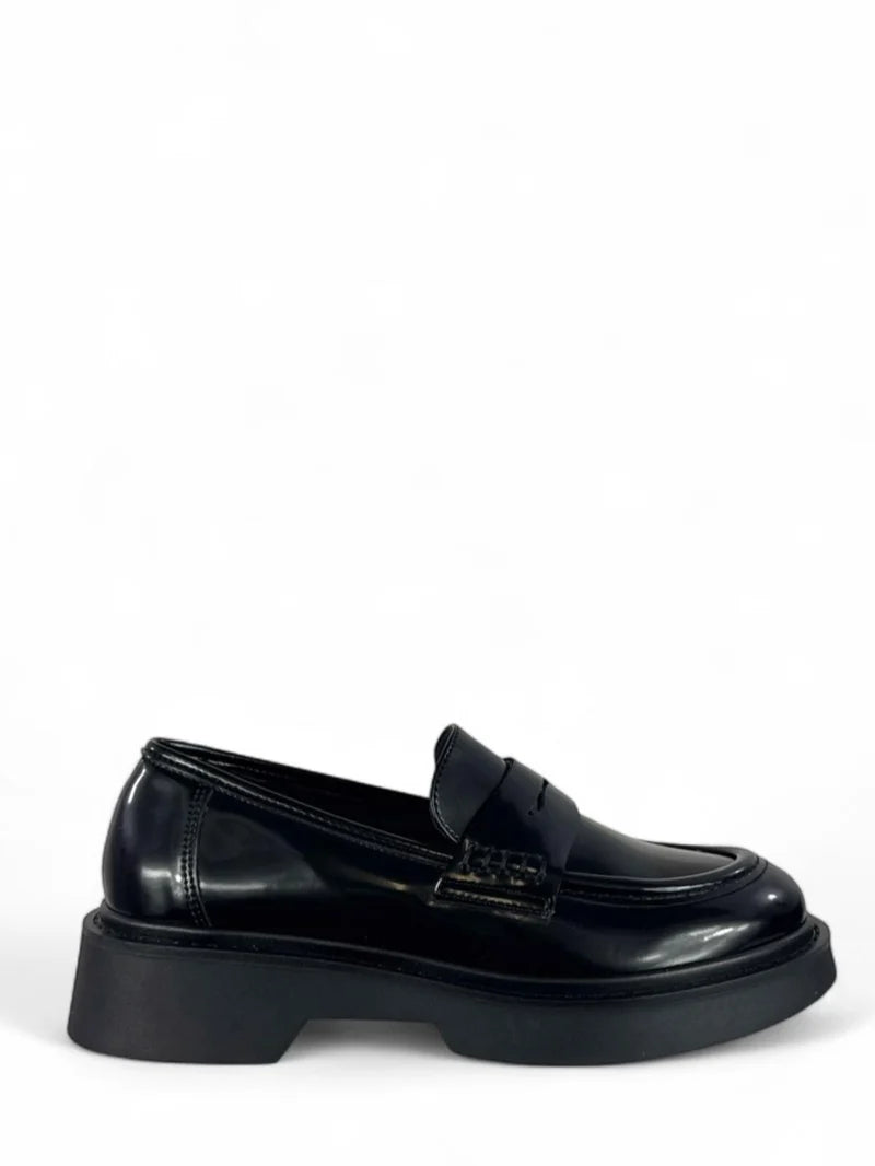 BOTTEGA LOTTI MOCASSINI MODELLO COLLEGE IN ECOPELLE NERO