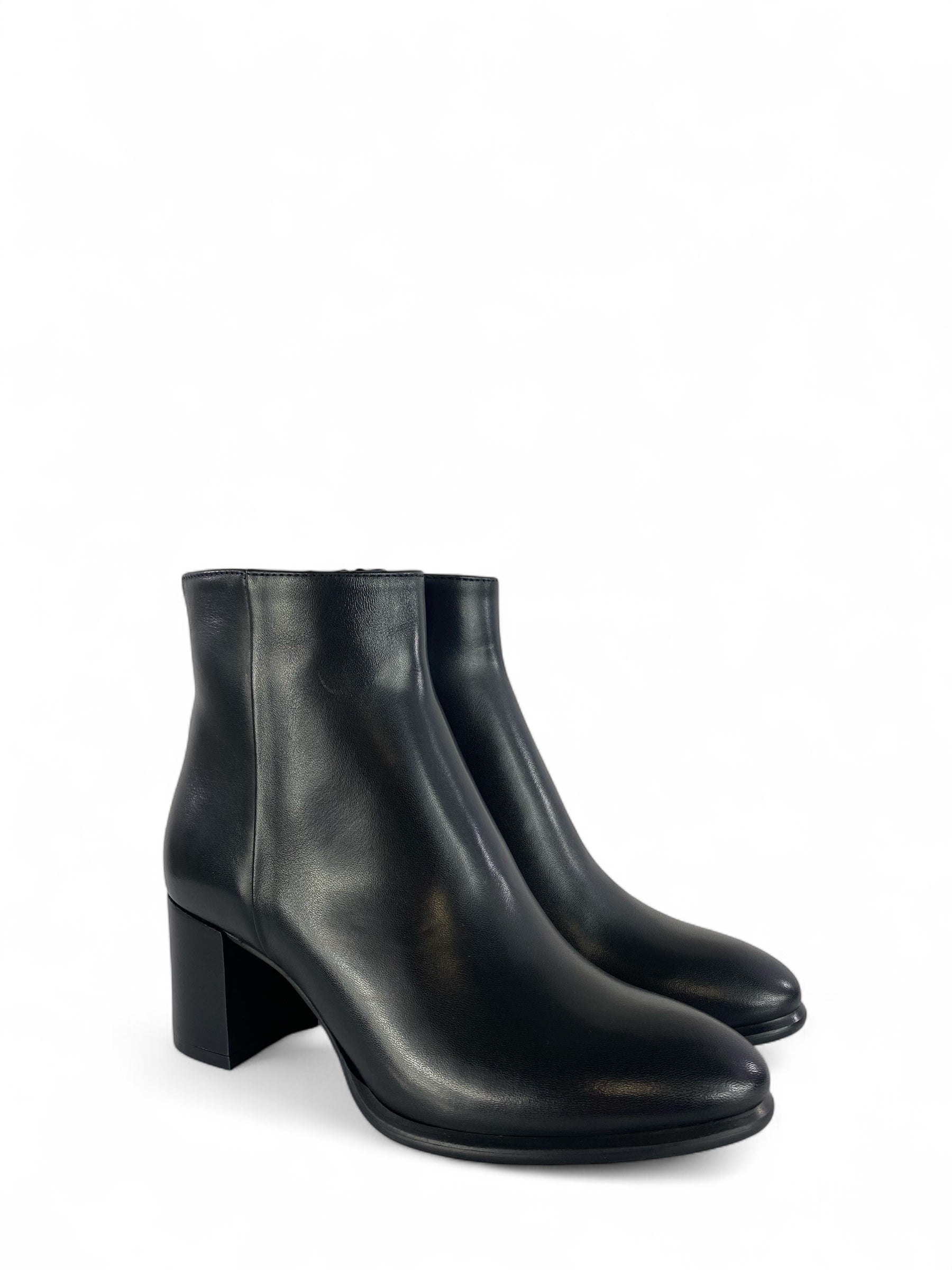 ELISA LANCI tronchetto in pelle nero