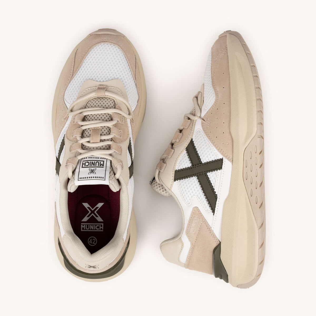 MUNICH SNEAKERS NEXA BEIGE E MILITARE