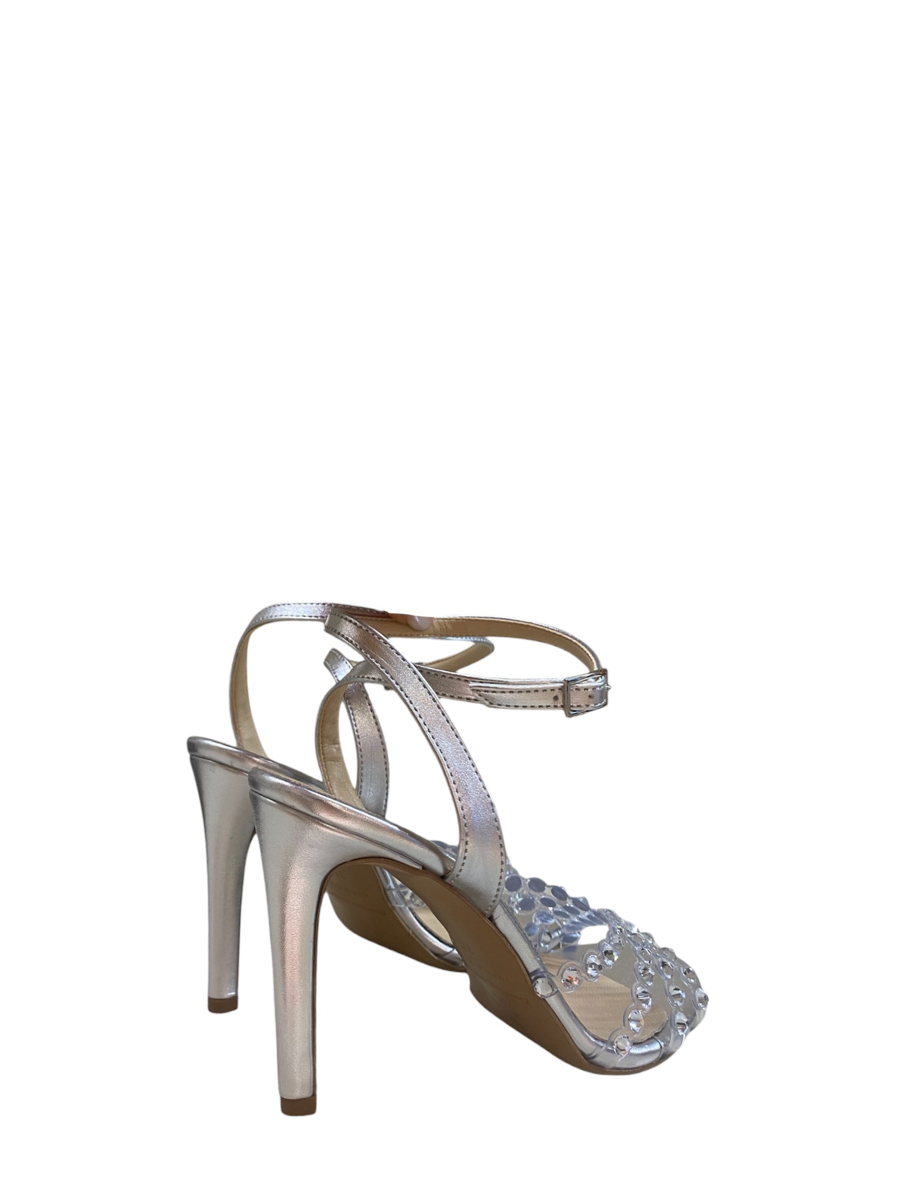 BOTTEGA LOTTI SANDALO STRASS ARGENTO